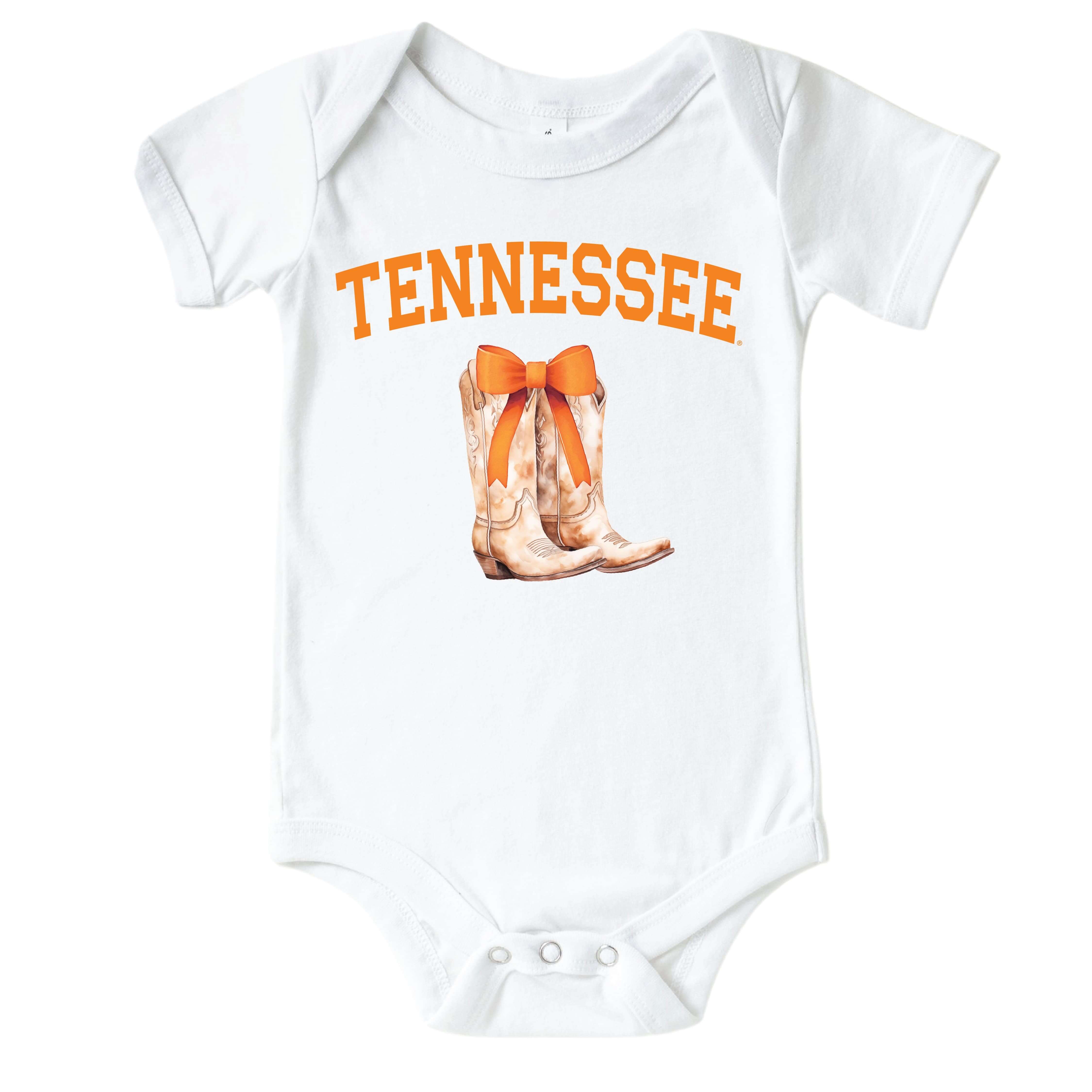  University of Tennessee | Footballs & Bows Graphic Bodysuit、mySite、layawaytickets