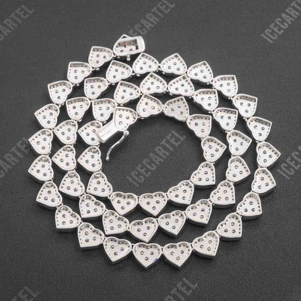 Iced Out Cluster Heart Chain 14K Gold - 10MM、mySite、hinf8tx79