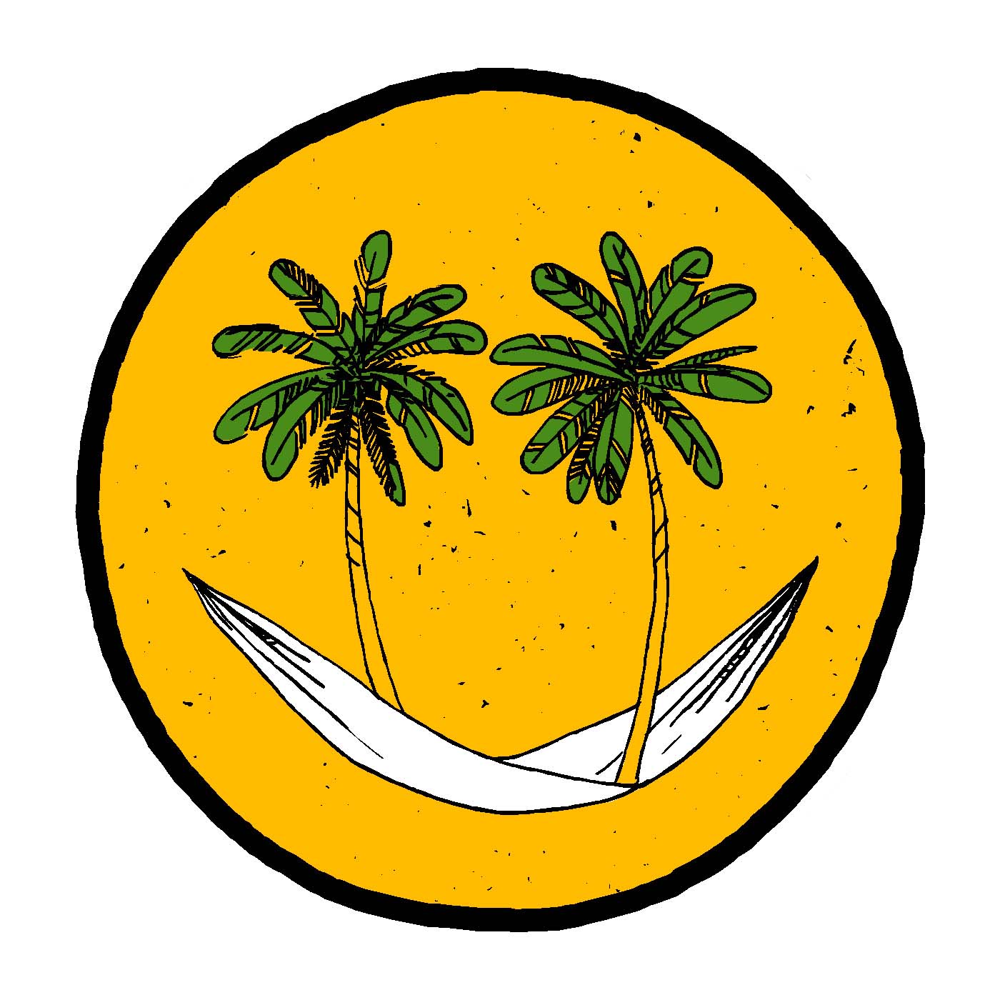  Palm Tree Smiley Face Vinyl Sticker Decal、mySite、ghnorth
