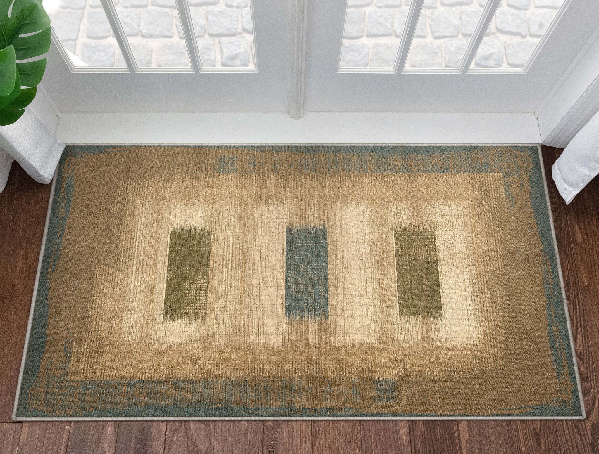 Modern Border Flat-Weave Rug Perfect for High-Traffic Areas、mySite、gigharbornorthrealestate