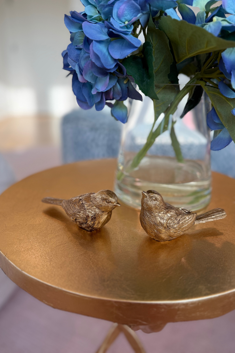 Set of 2 Golden Birds - Resin、mySite、hinf8tx79