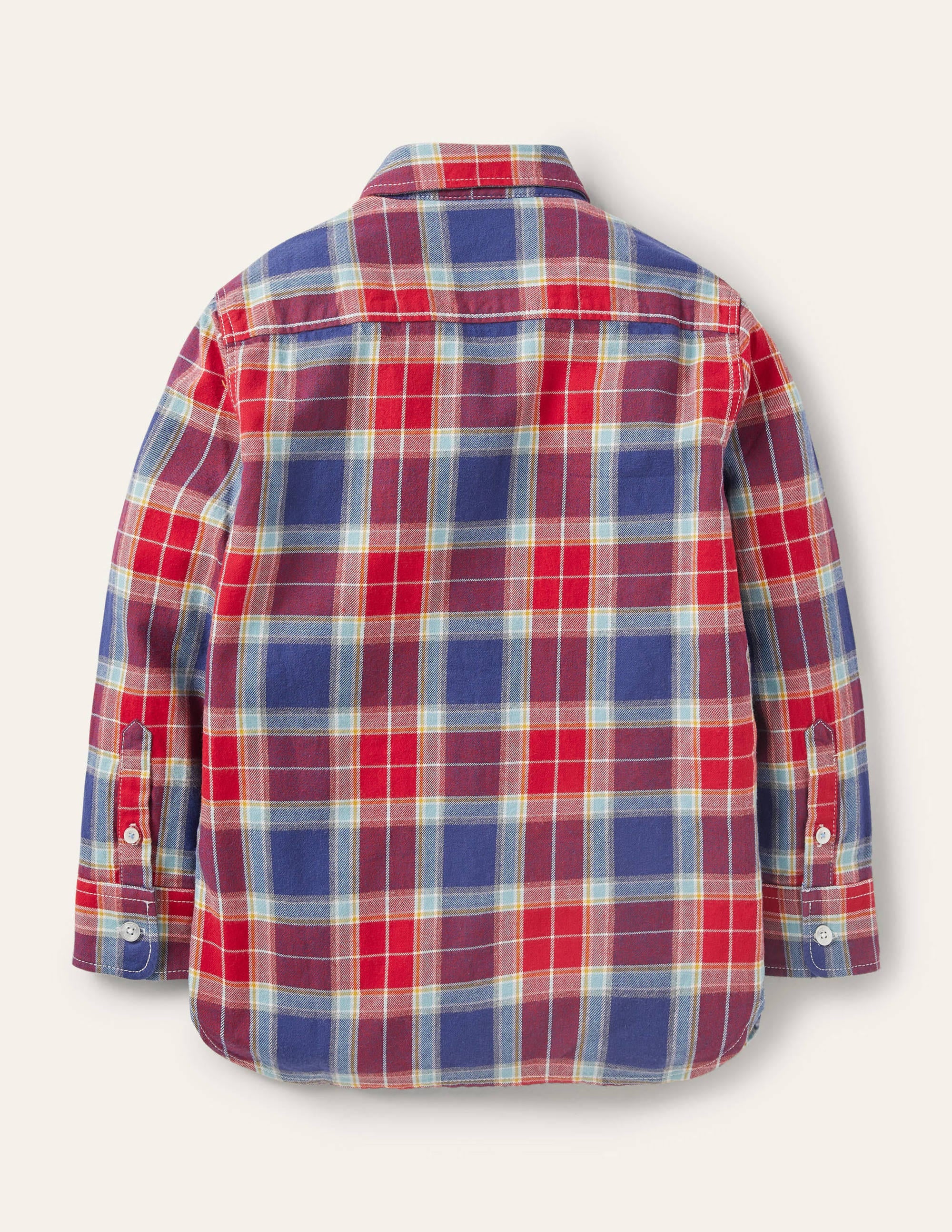  Cosy Brushed Check Shirt-Rockabilly Red/Starboard Blue、mySite、ashleygrahame