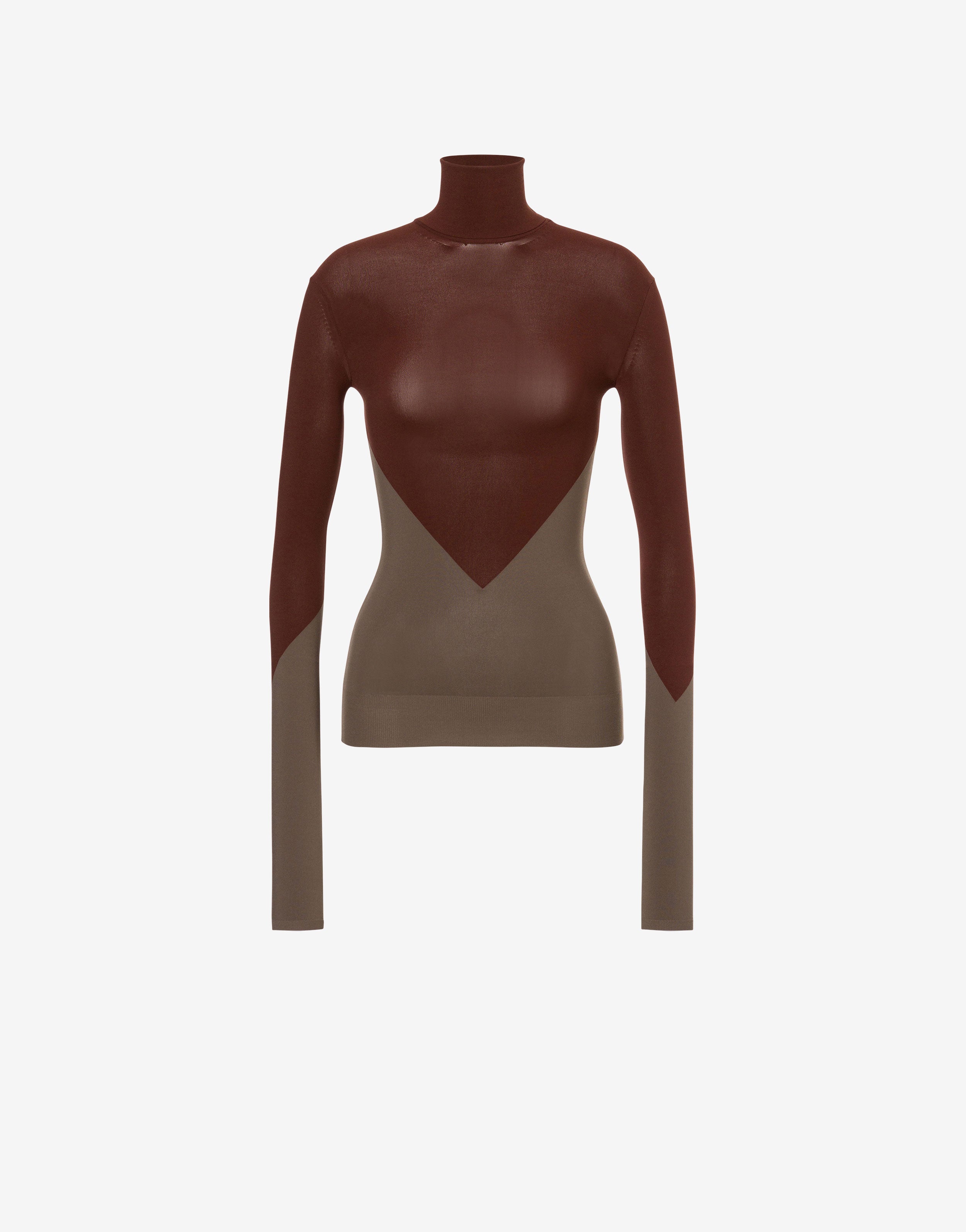 Maglia a collo alto in tessuto stretch、mySite、aoinhome