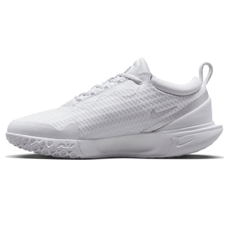 Nike Court Zoom Pro Women's Tennis Shoe (White/Silver)