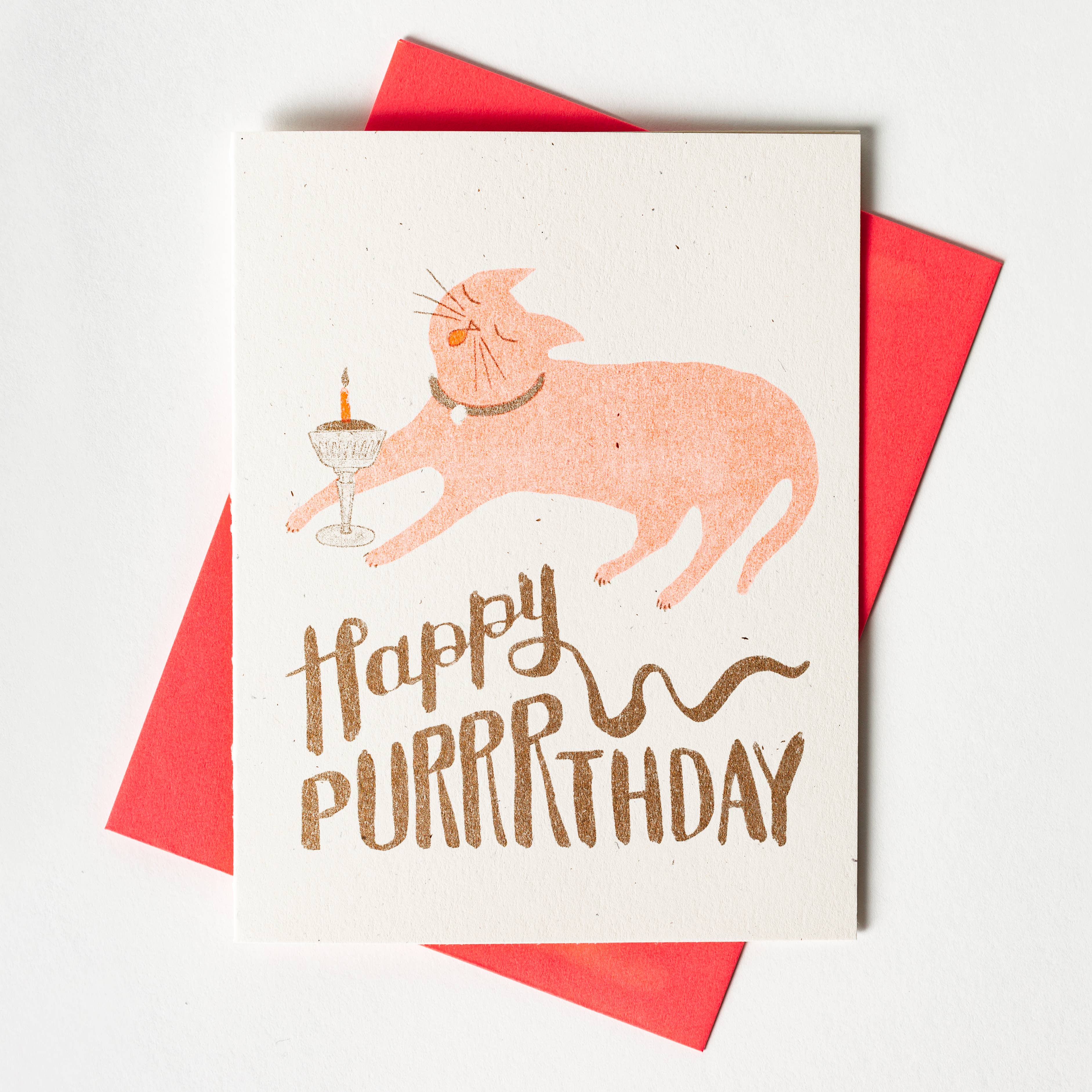 Bromstad Printing Co. - Happy Purrrthday - Risograph Card、mySite、garagedoors4me