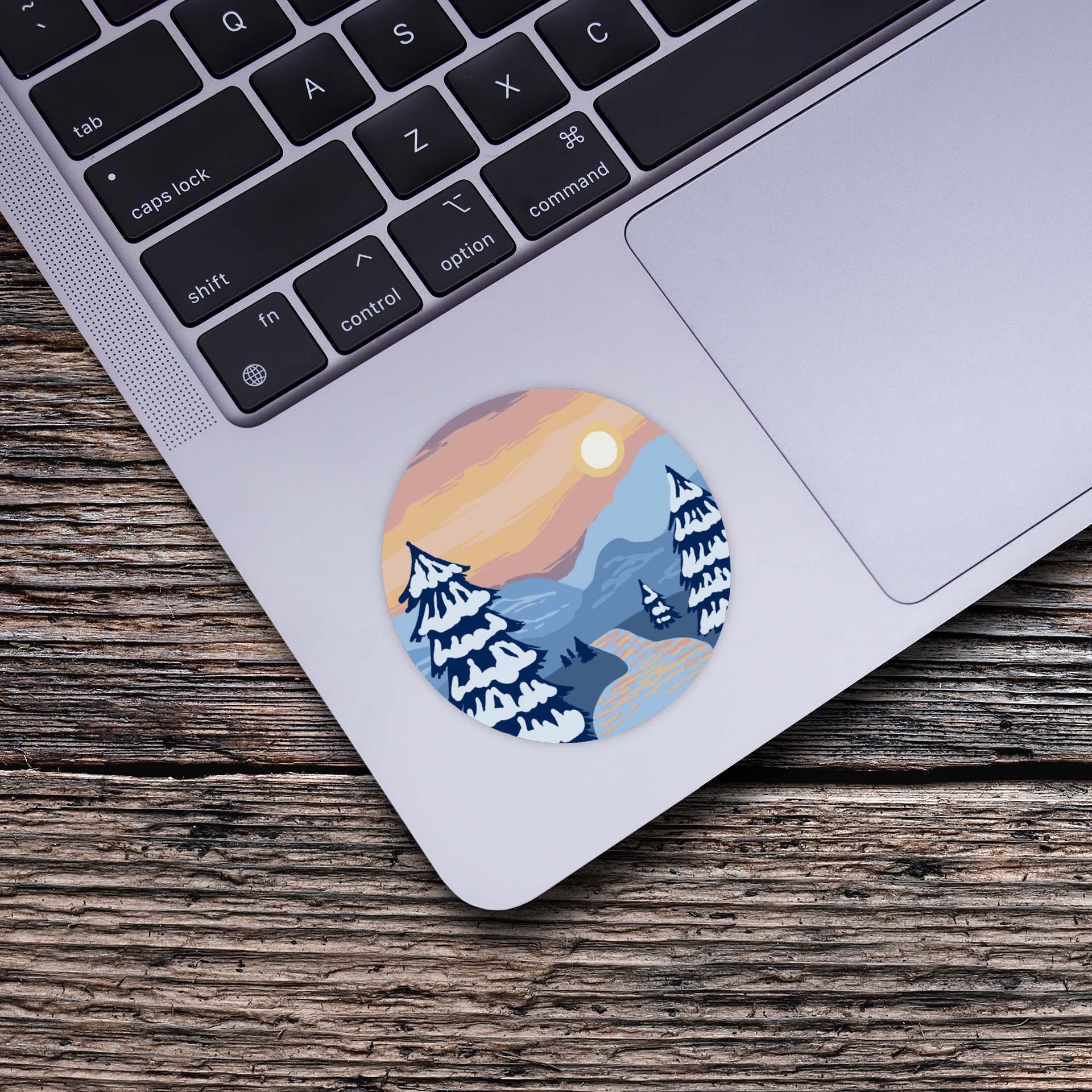  Snowy Sunset Winter Sticker、mySite、elrpsem3k