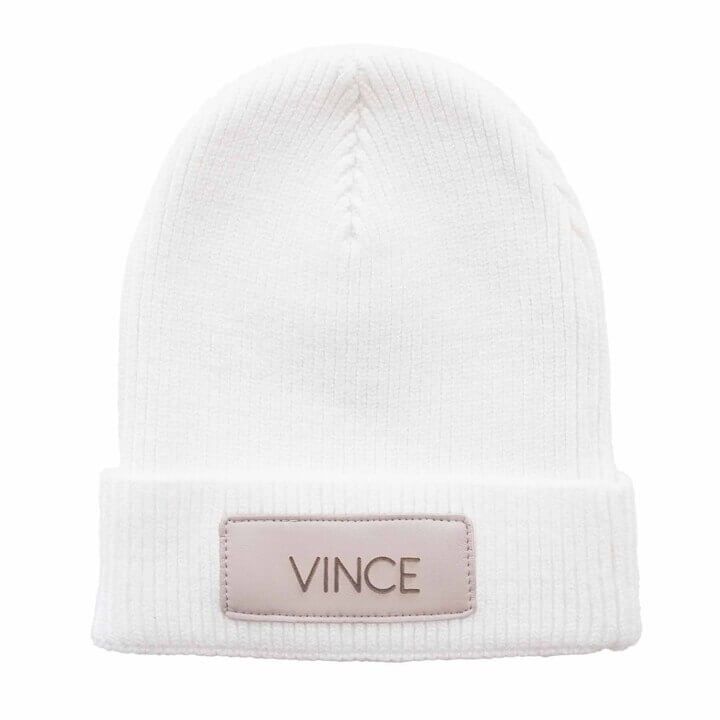  Personalized Leather Patch Beanie | All Colors、mySite、layawaytickets