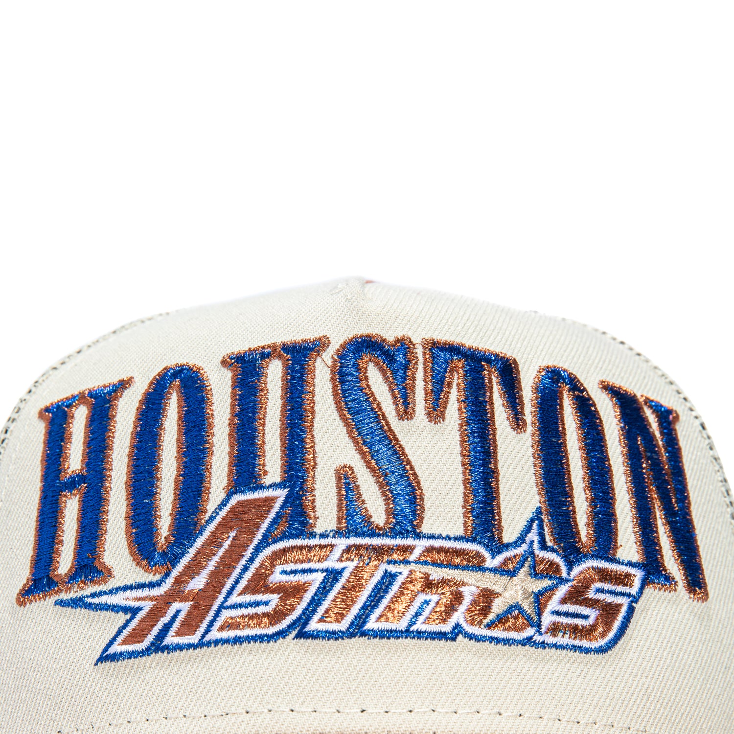 New Era 9Forty A-Frame Houston Astros Snapback Trucker Logo Hat - Stone, Brown、mySite、vikingsvslions