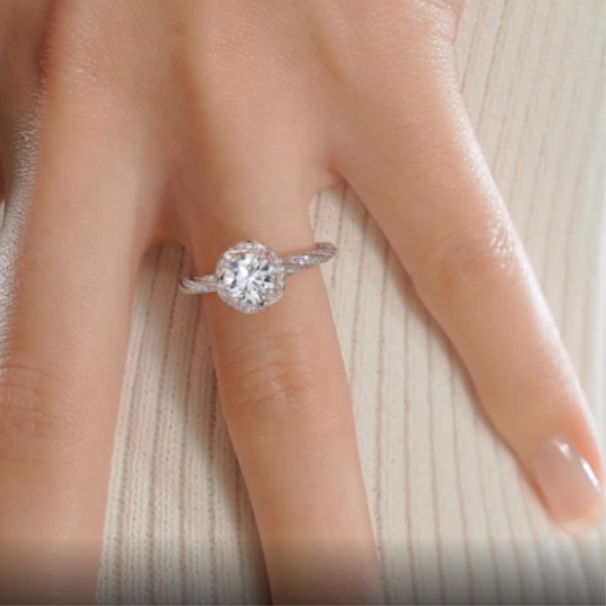 Joanne Lab Grown Diamond Ring -14K Rose Gold、mySite、hinf8tx79