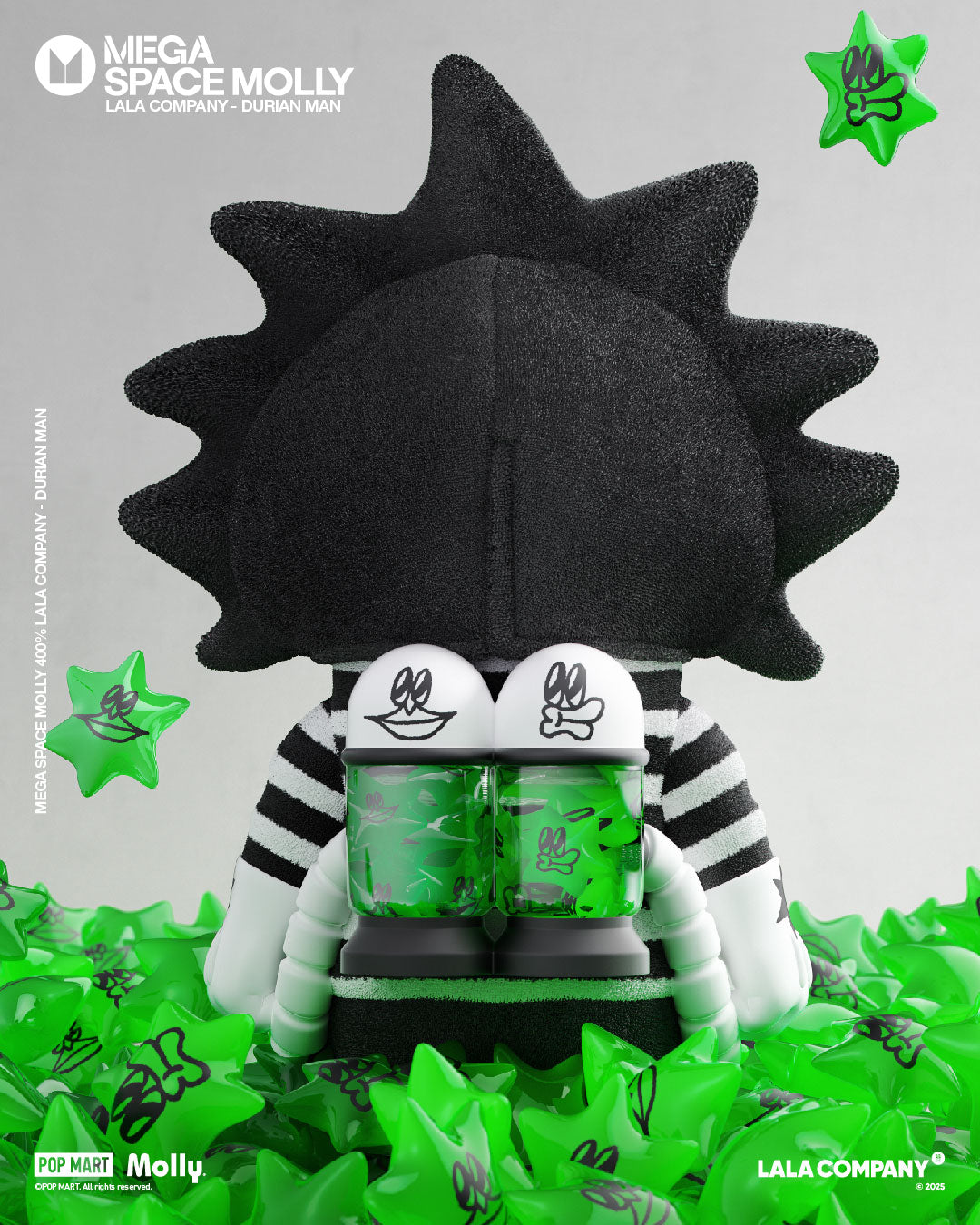  POP MART MEGA SPACE MOLLY 400% LALA COMPANY-DURIAN MAN、mySite、greenlandpopulation