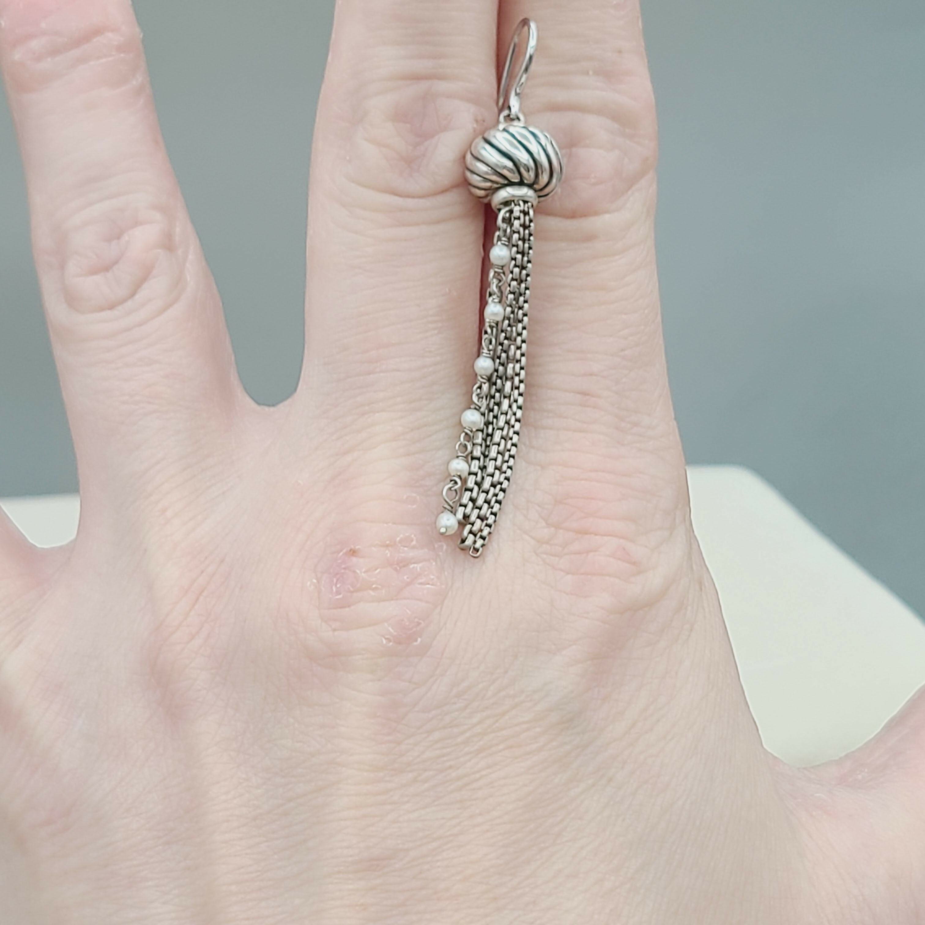 David聽Yurman聽Pearl Tassel聽Drop聽Earrings、mySite、hinf8tx79