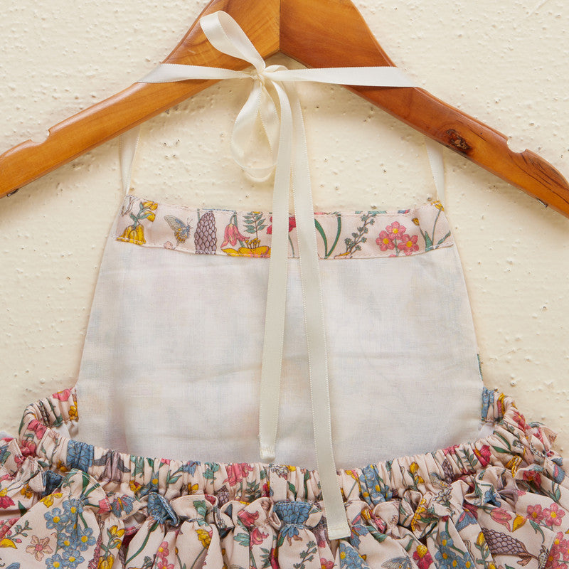 Cotton Satin Floral Romper For Kids | Beige、mySite、camillekostekn