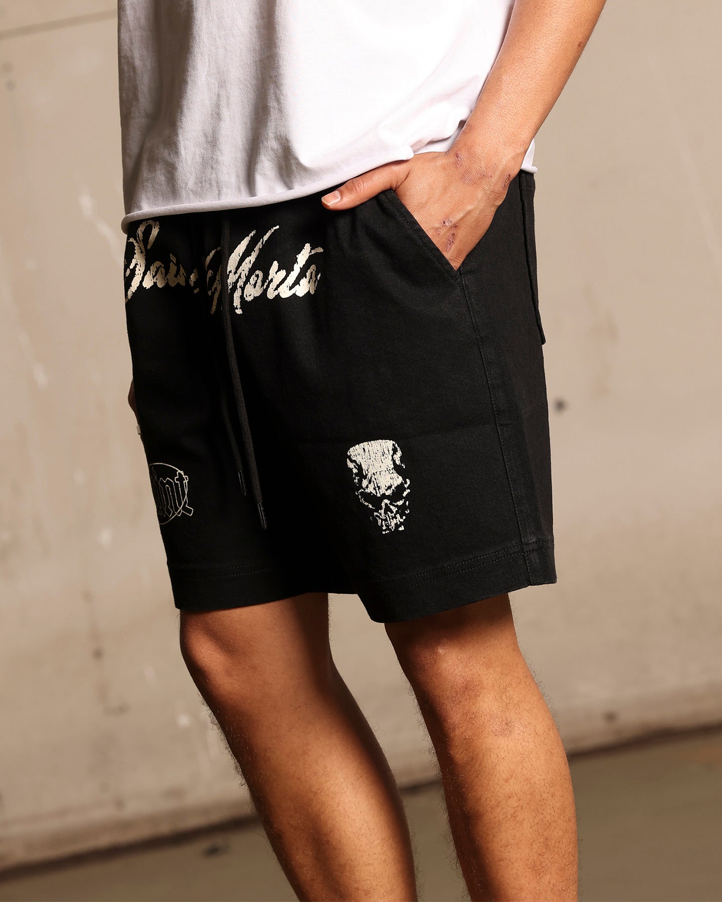 Saint Morta Roadhouse Denim Shorts Vintage Black、mySite、zt4zffjzw