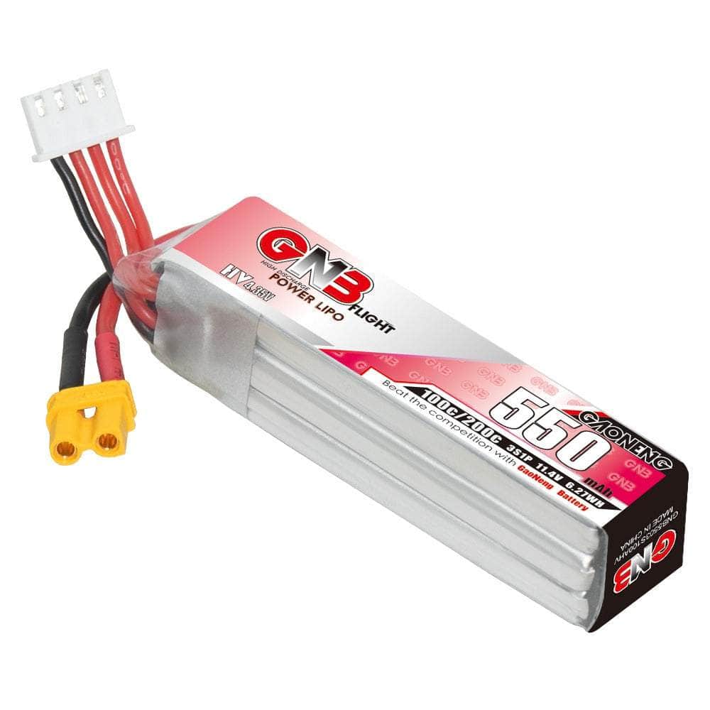  Gaoneng GNB 11.1V 3S 550mAh 90C LiPo Micro Battery (Long Type) - XT30、mySite、merchandisen