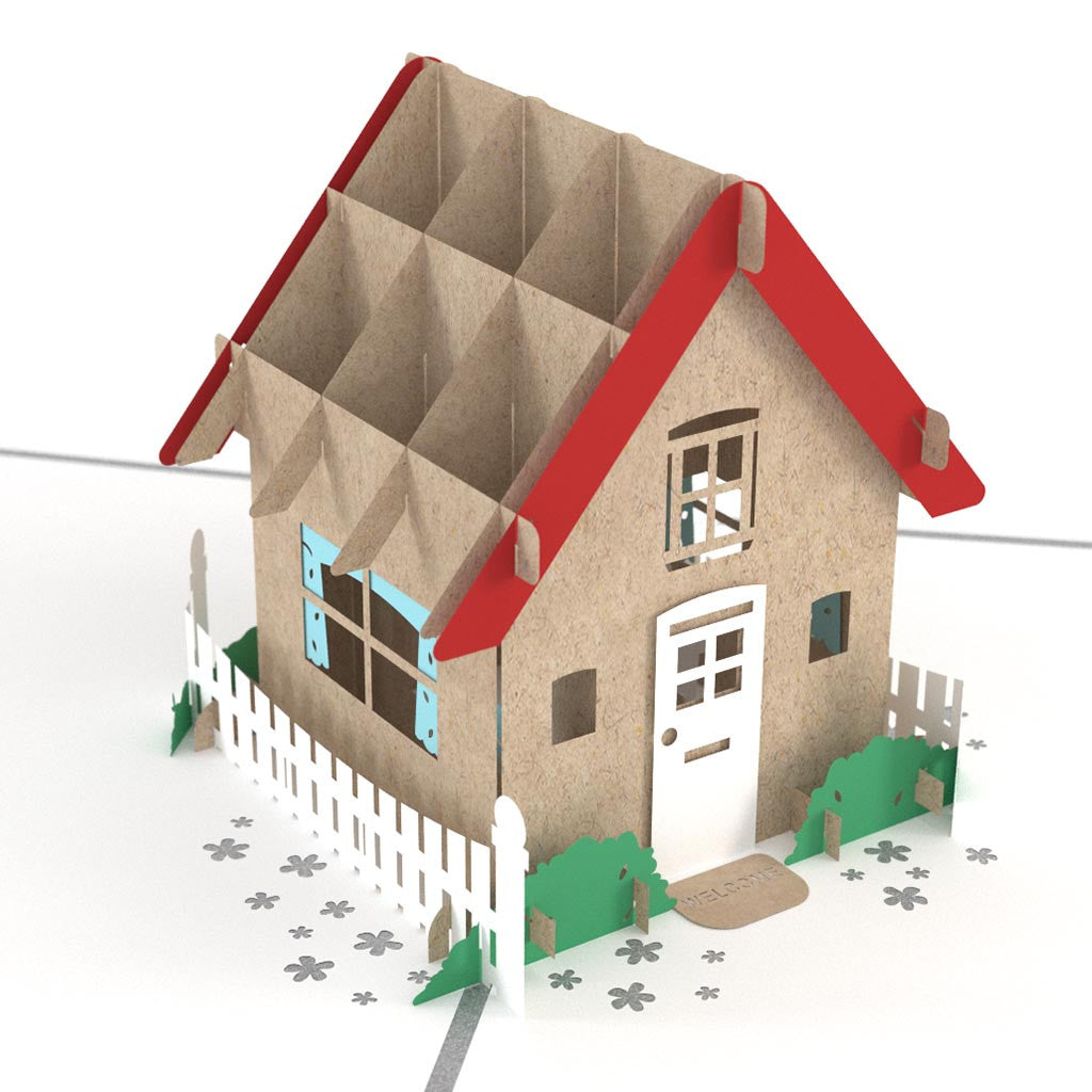 Housewarming Gray Pop-Up Card、mySite、solidvoid