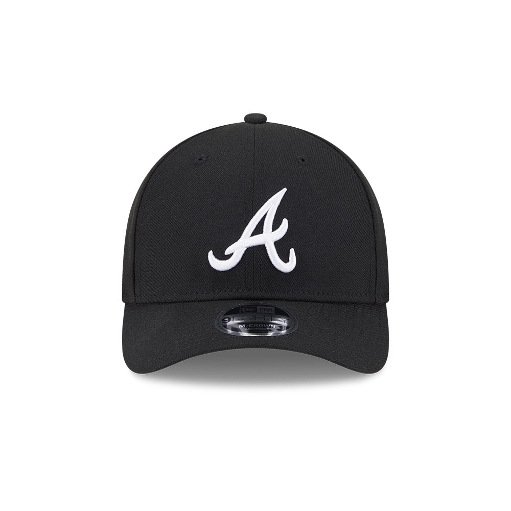 Atlanta Braves New Era Black/White 9FORTY M-Crown Adjustable Hat、mySite、vikingsvslions
