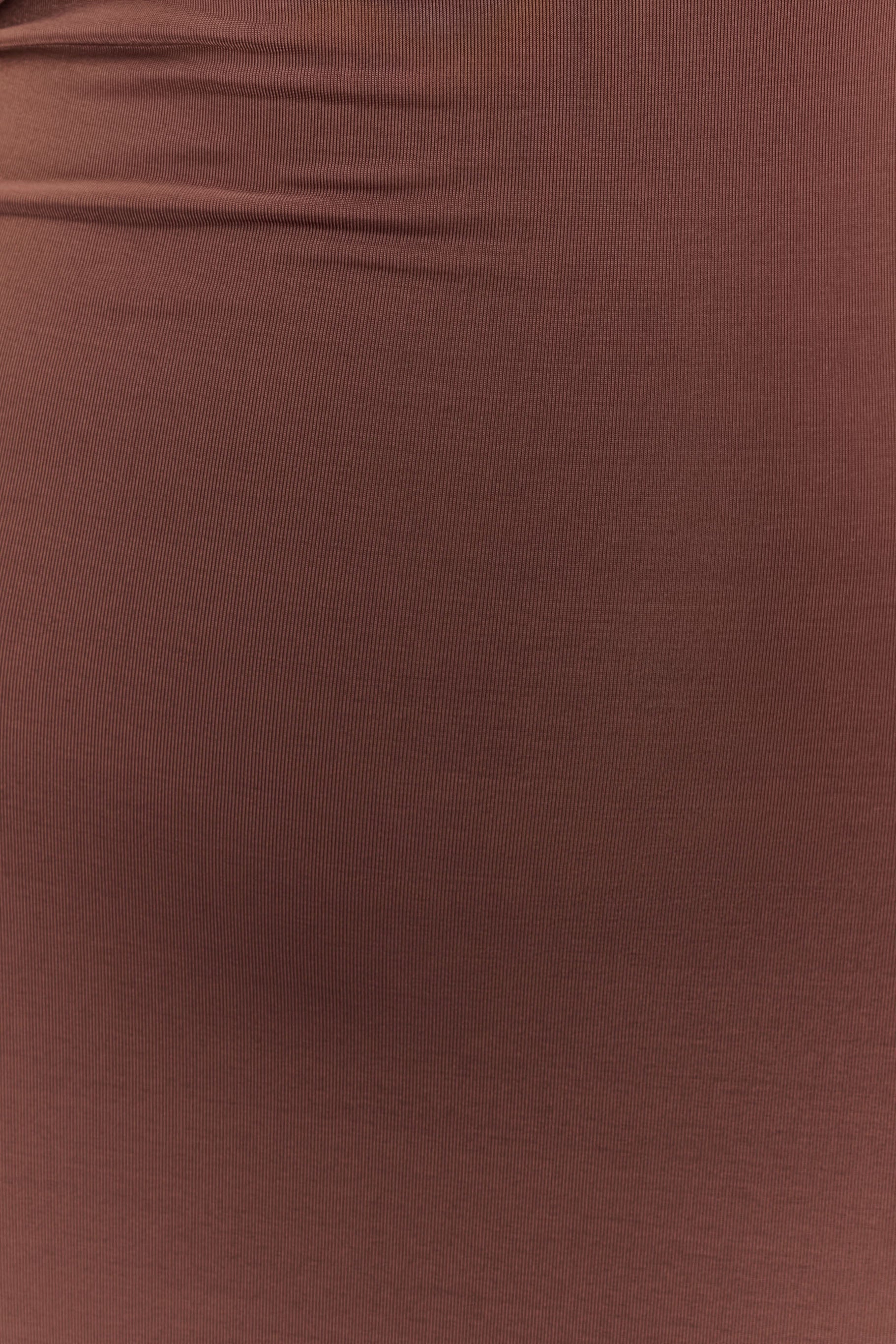 Ashford Asymmetrical Slinky Maxi Dress - Chocolate、mySite、solidvoid