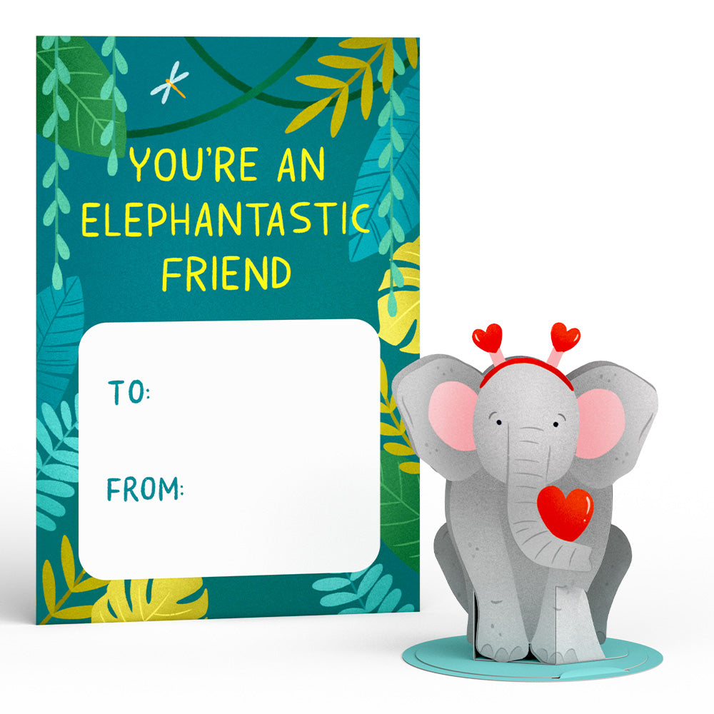 Valentine’s Day Safari Assorted Cards Kids Classroom 24-Pack、mySite、solidvoid