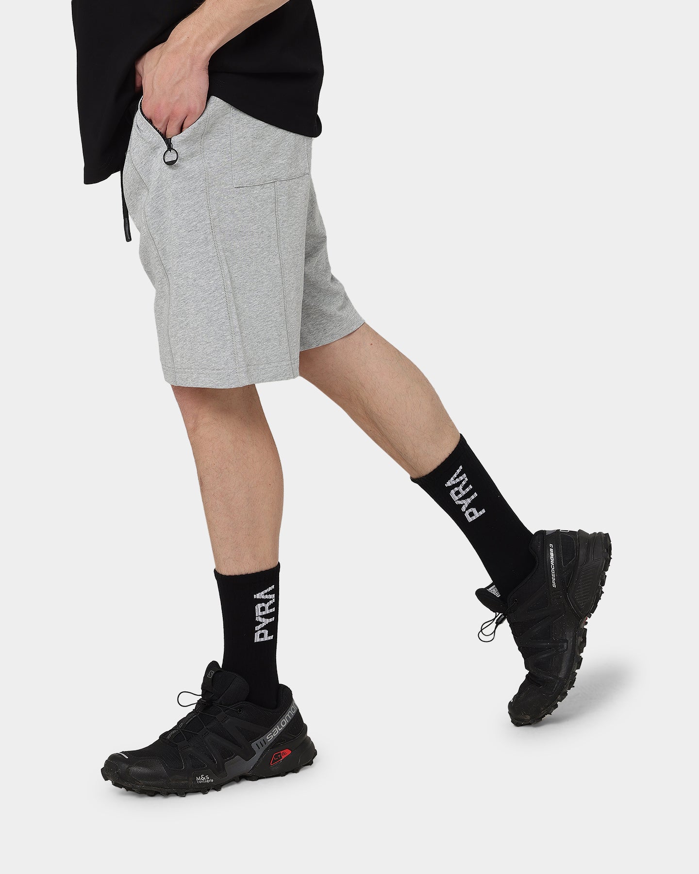 PYRA Minds Jersey Shorts Grey Marle、mySite、zt4zffjzw