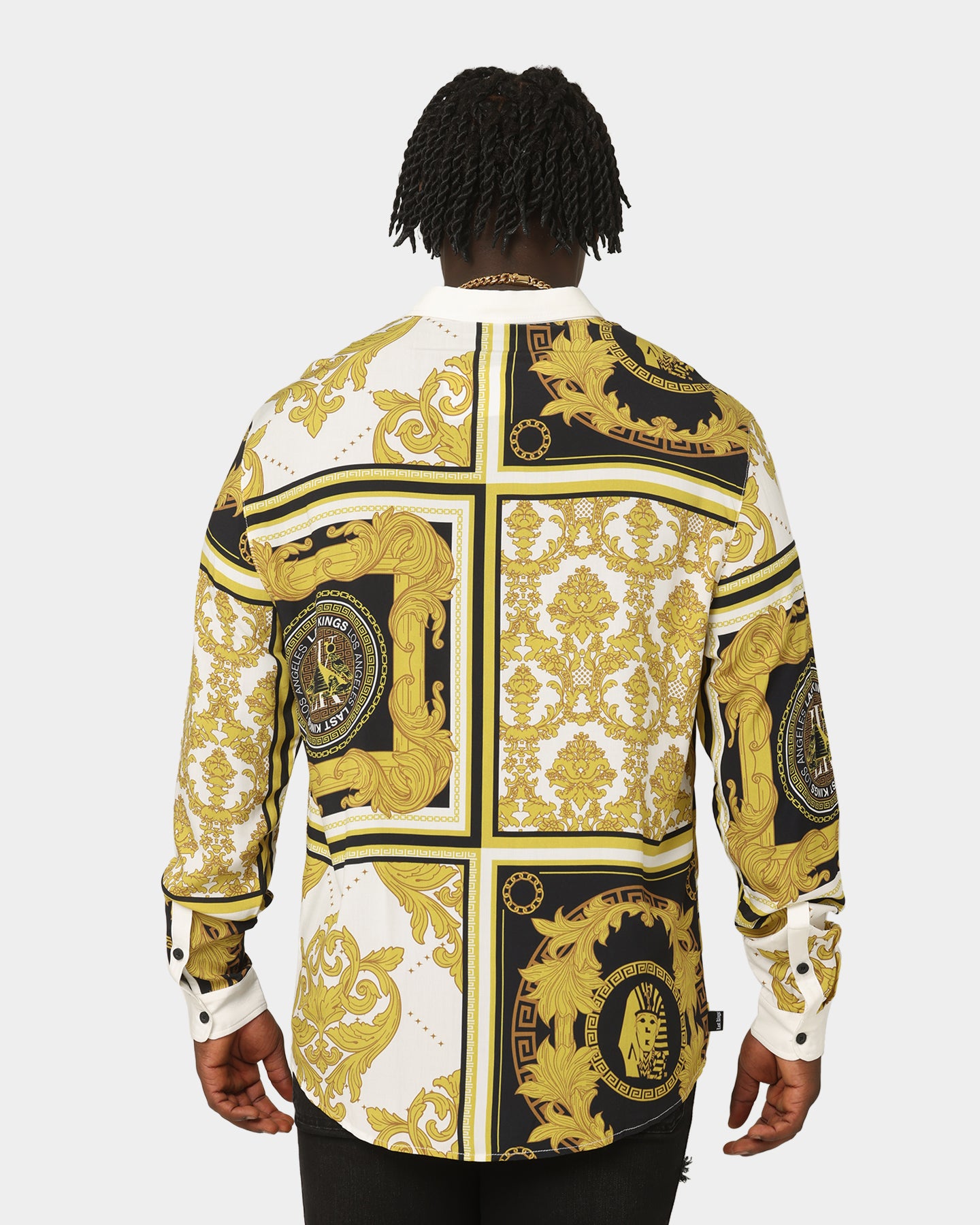 Last Kings Baroque Long Sleeve Shirt Black/White/Gold、mySite、zt4zffjzw