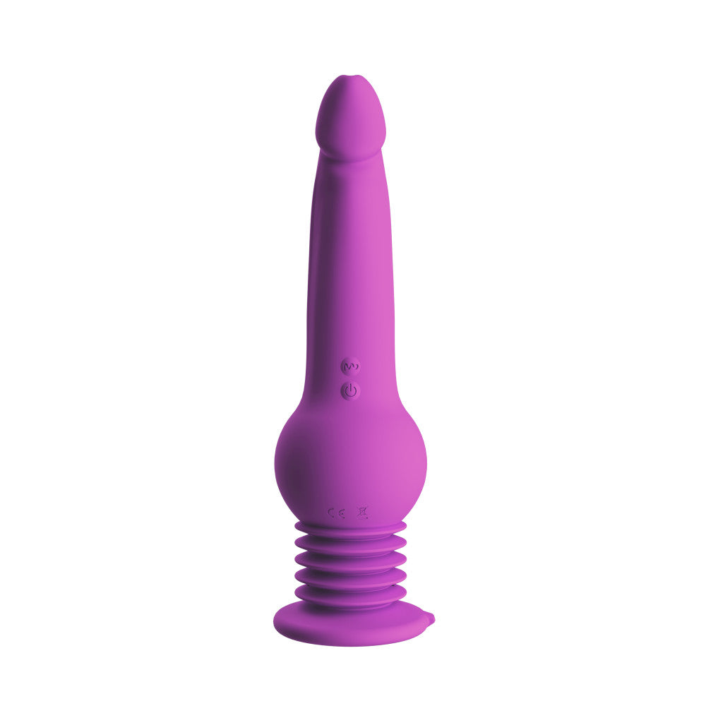 Impressions By Blush® | New York Gyro-Quake™ 9.75 Inch Vibrating & Thumping G Spot Dildo – Platinum Cured Silicone - Purple、mySite、bottomscart