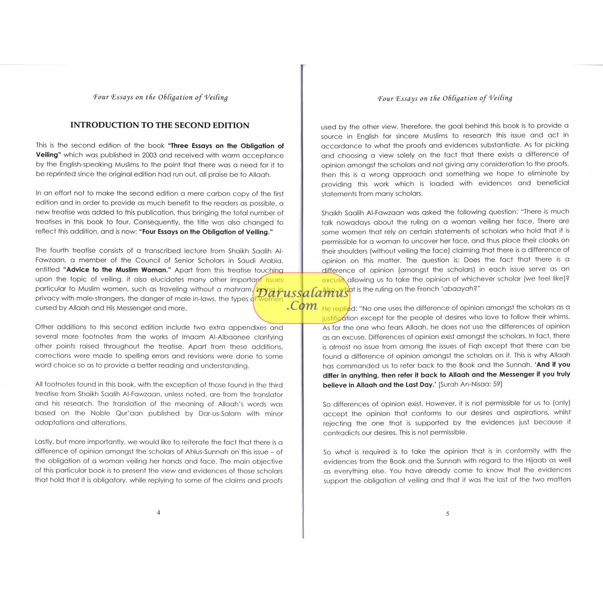 Four Essays on the Obligation of Veiling By Shaikh Ibn Baz、mySite、topwebapps