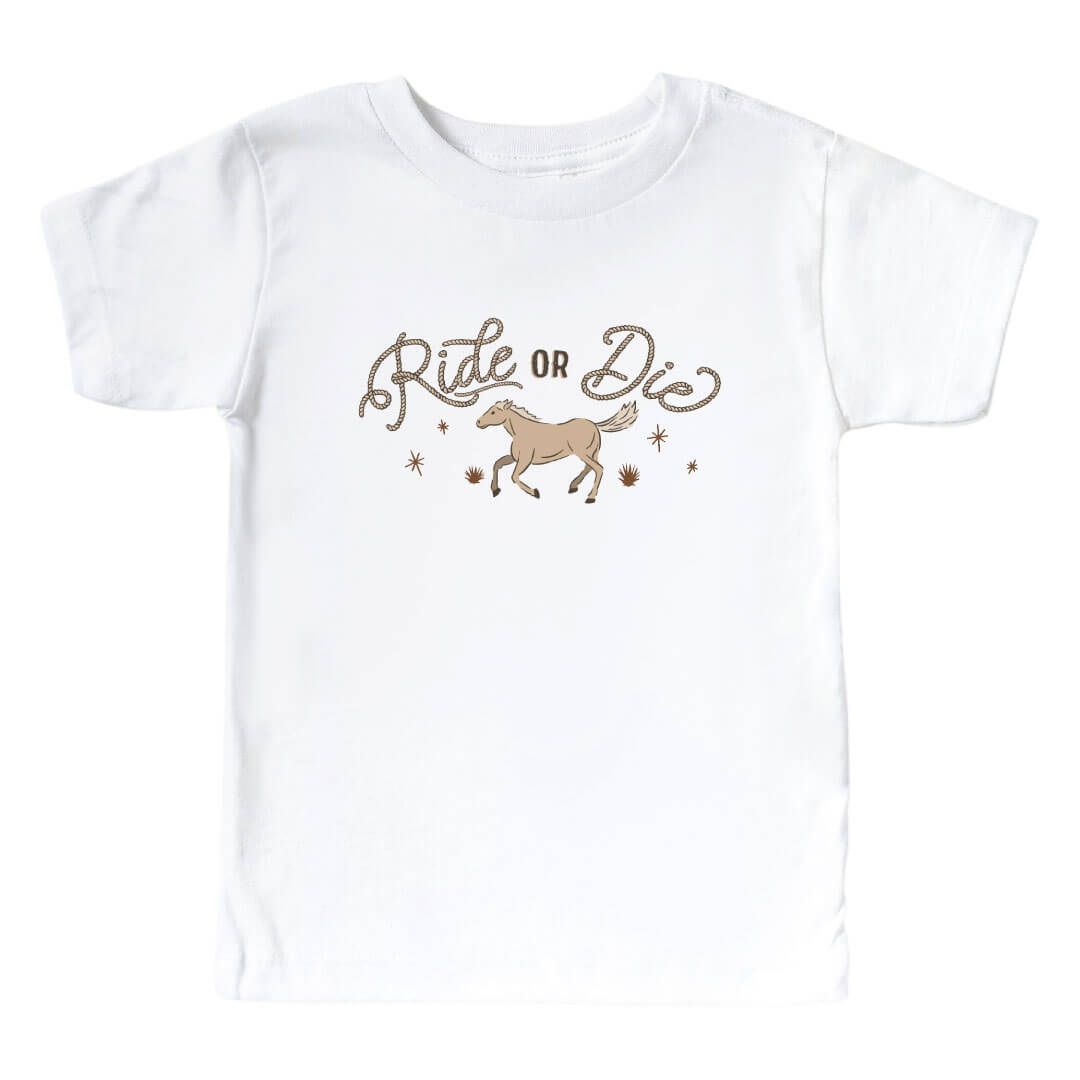  Ride Or Die Kids Graphic Tee | White、mySite、layawaytickets