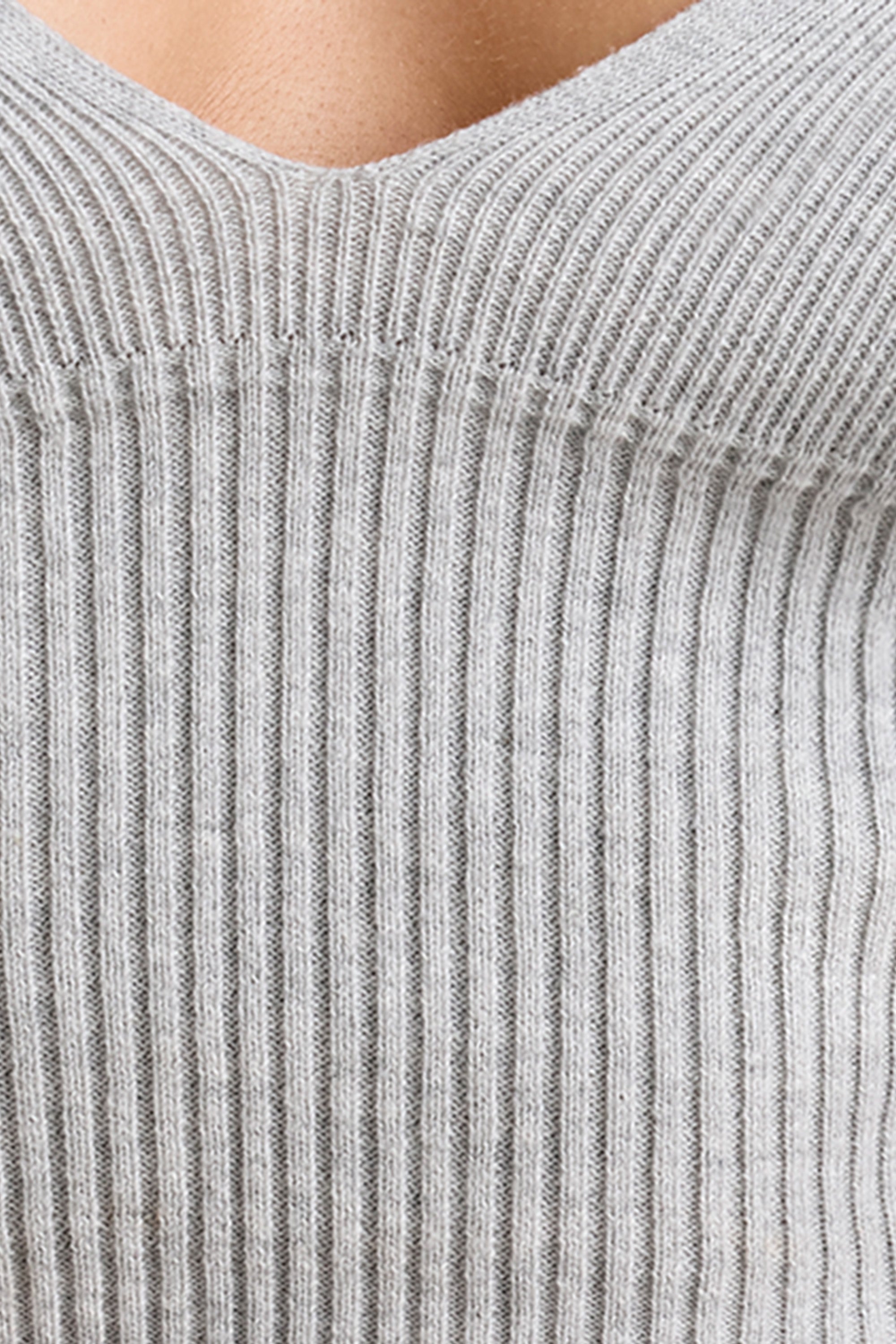 Chunky Knit Tank Top in Heather Grey、mySite、solidvoid