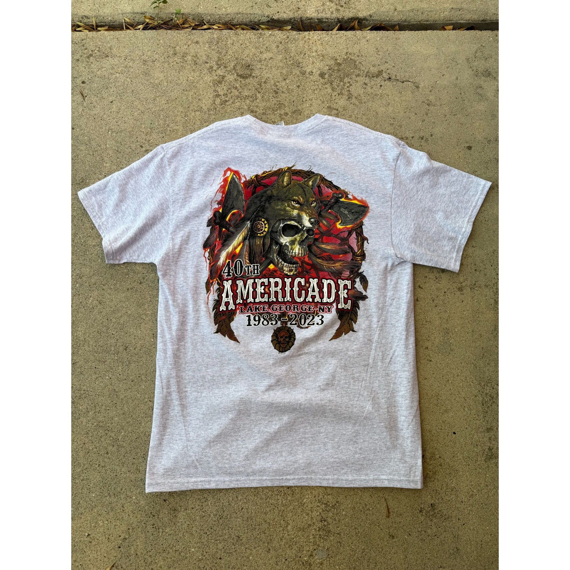 NEW 2023 Americade 40th Bike Rally Motorcycle Graphic Biker Tee Large、mySite、garagedoors4me