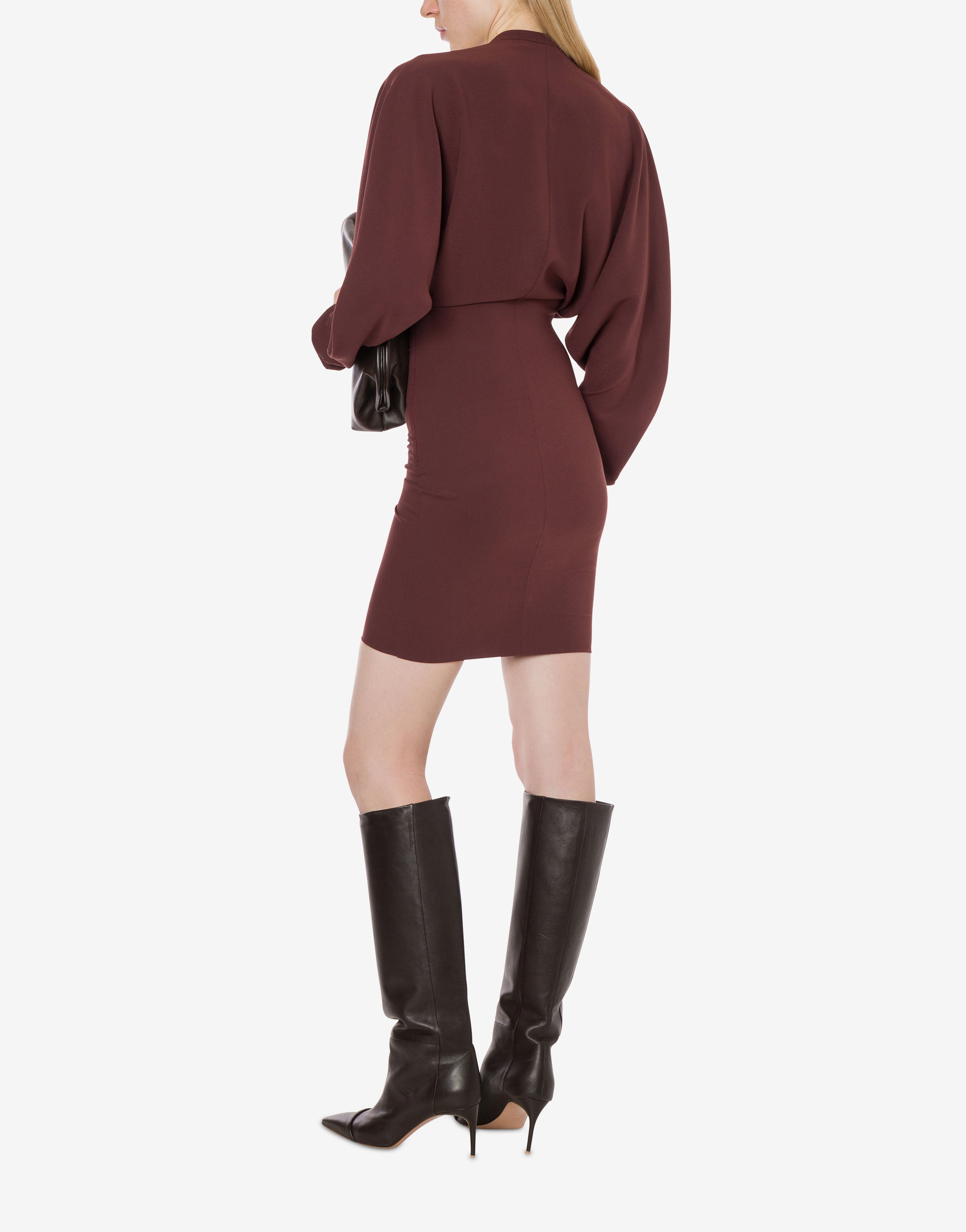 Minidress in light crêpe con ruches、mySite、aoinhome