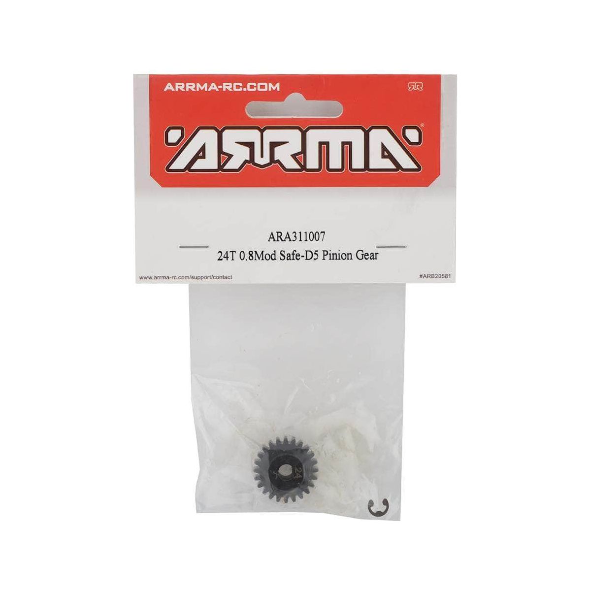  ARA311007, Arrma Safe-D5 Steel Mod 0.8 Pinion Gear (24T)、mySite、merchandisen