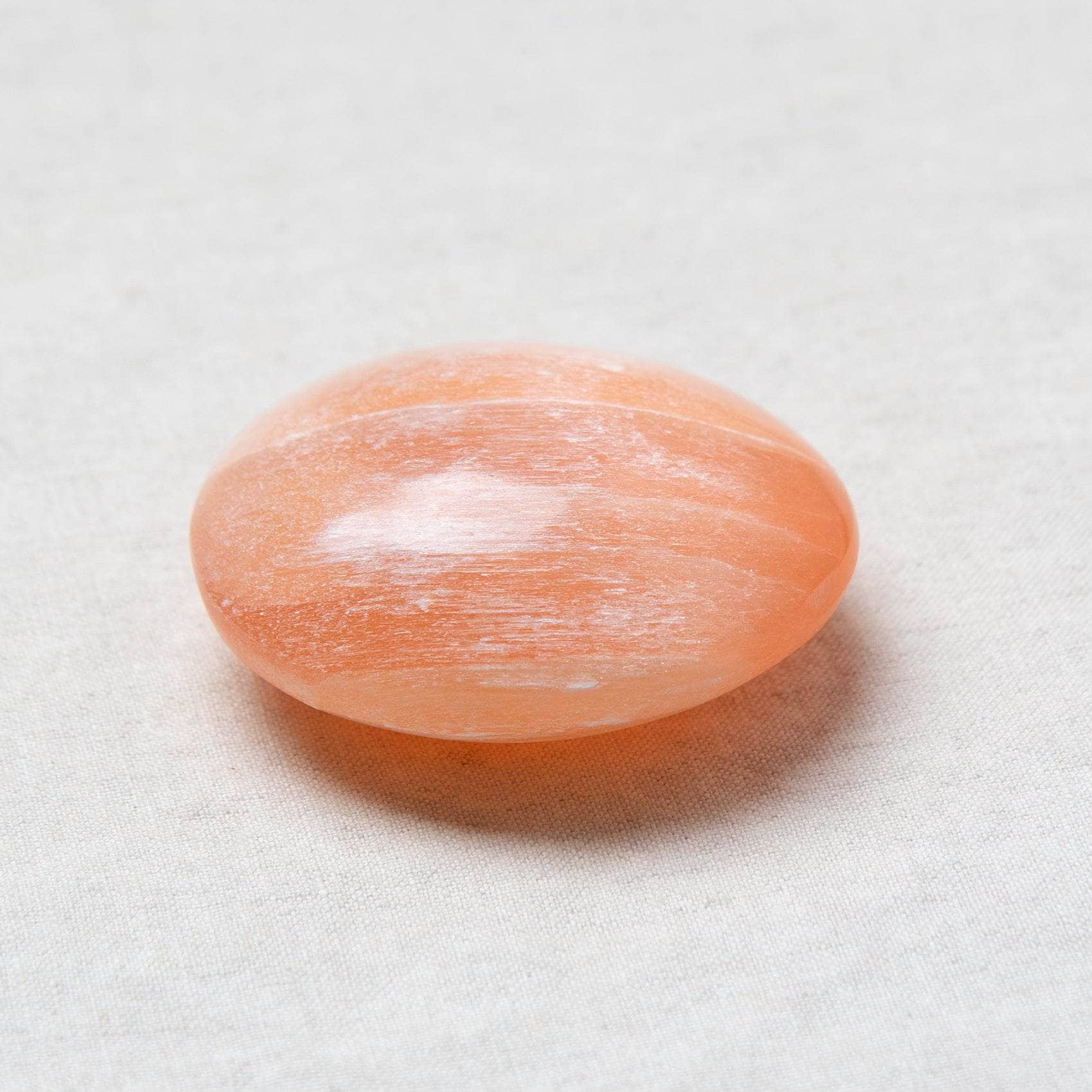 Peach Selenite Palm Stone、mySite、hinf8tx79