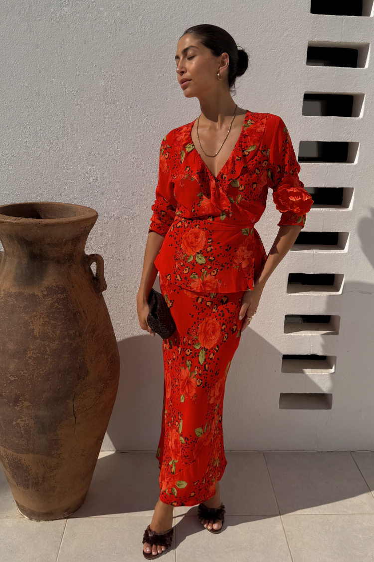 Rosie Long Sleeve Wrap Top、mySite、solidvoid