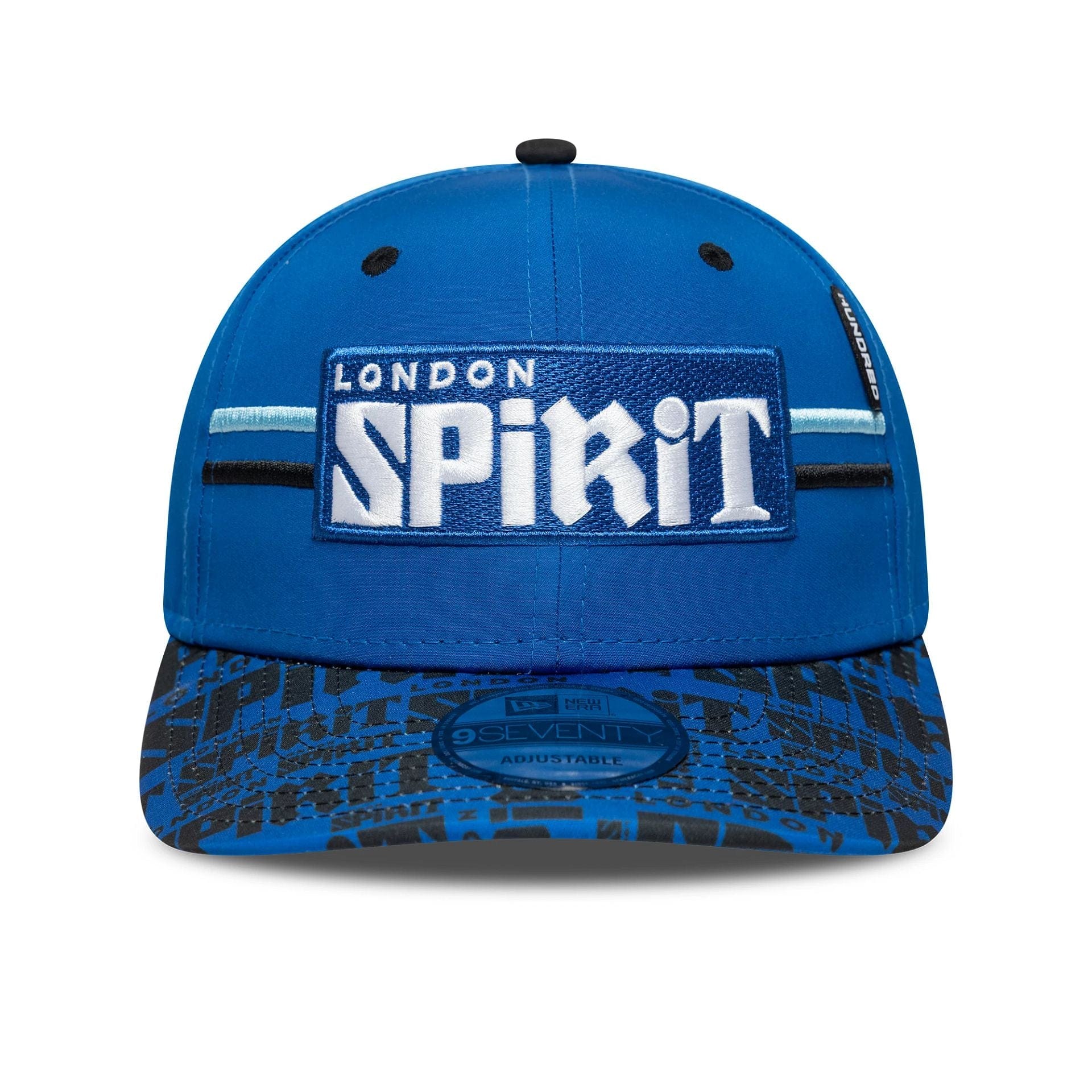 London Spirit The Hundred 2025 All Over Print Blue 9SEVENTY Stretch Snap Adjustable Cap、mySite、vikingsvslions