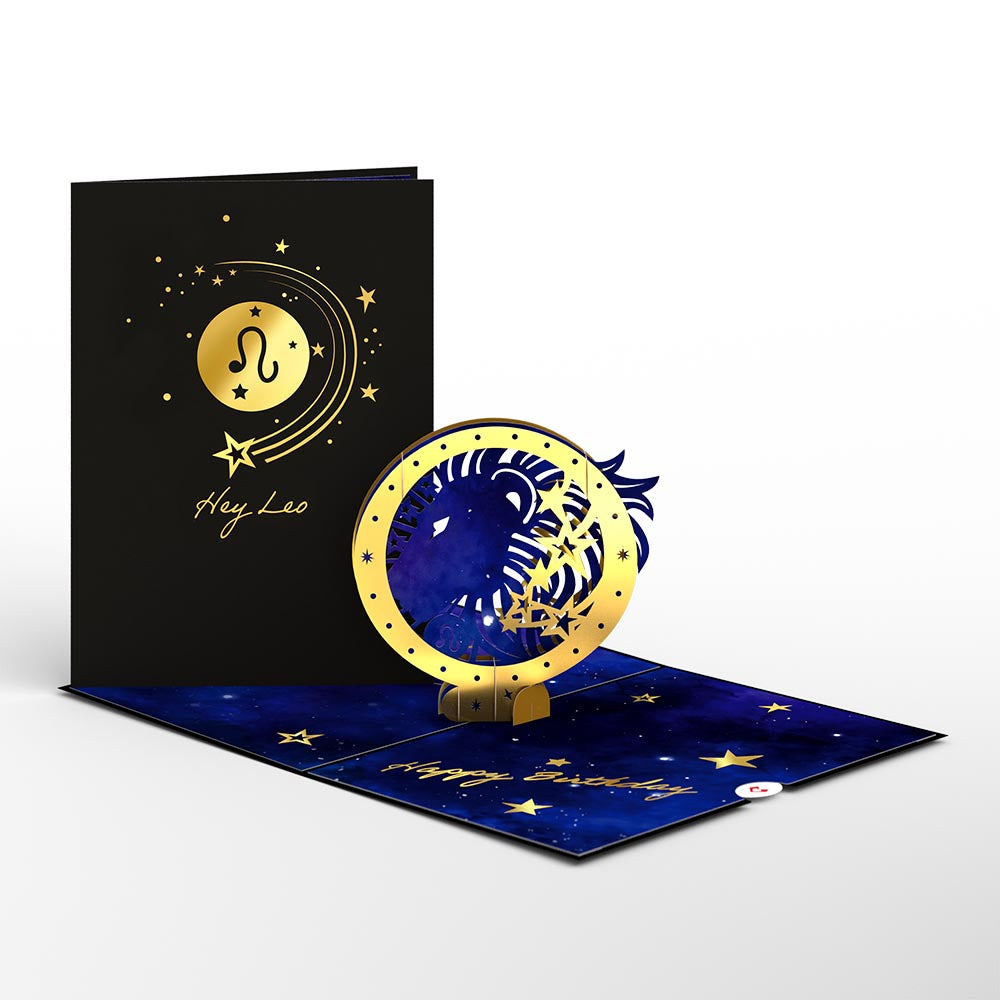 Leo Zodiac Birthday Pop-Up Card、mySite、solidvoid