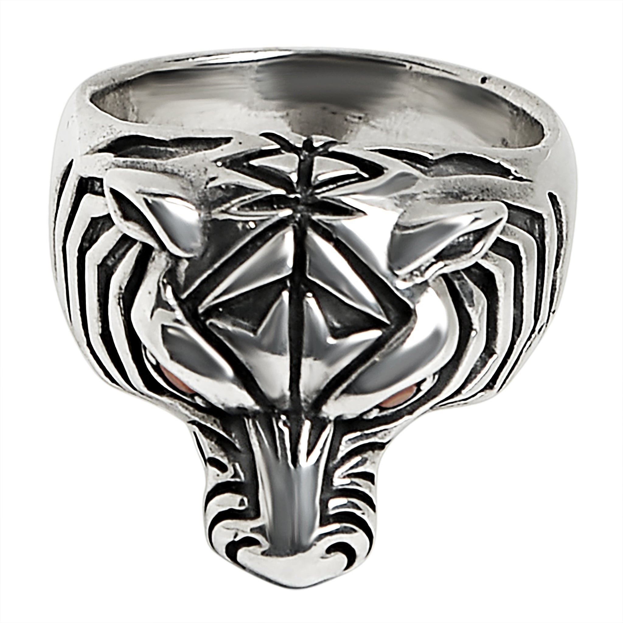 Sterling Silver Red CZ Eyed Tiger Ring / SSR0015、mySite、dreamappss