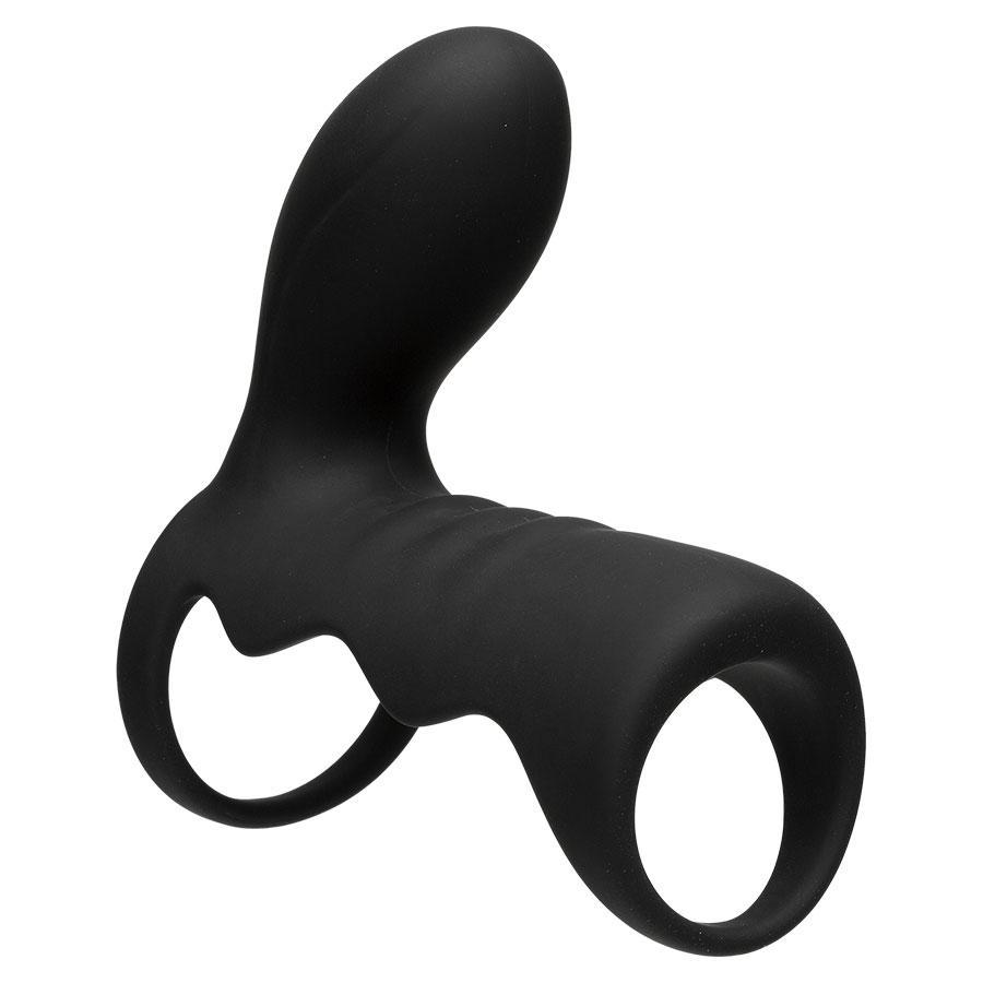 Men's Black Wireless 10 Speed Silicone Vibrating Cock Cage by Optimale、mySite、bottomscart