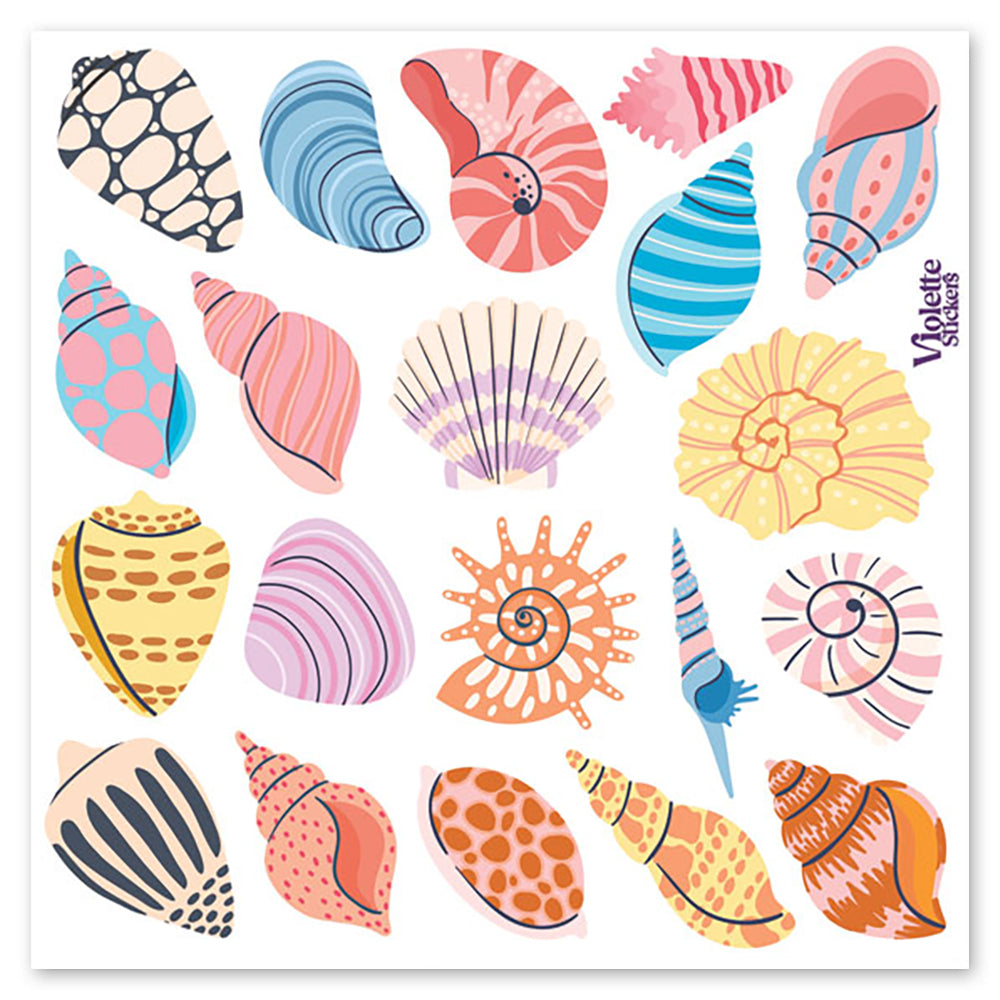  Pastel Seashells Stickers、mySite、ghnorth