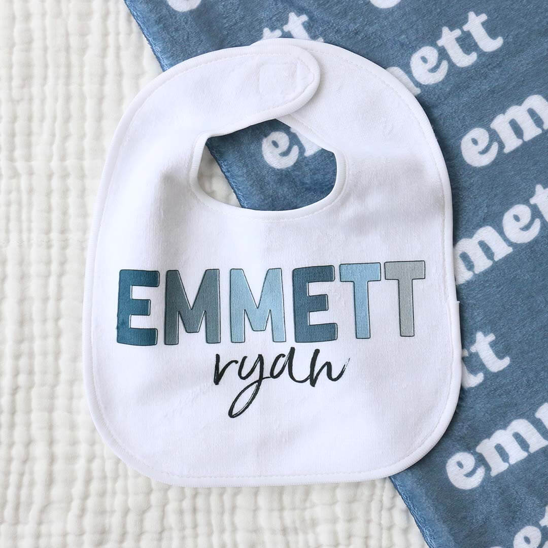  Personalized Color Block Baby Name Bib | Baby Blues、mySite、layawaytickets