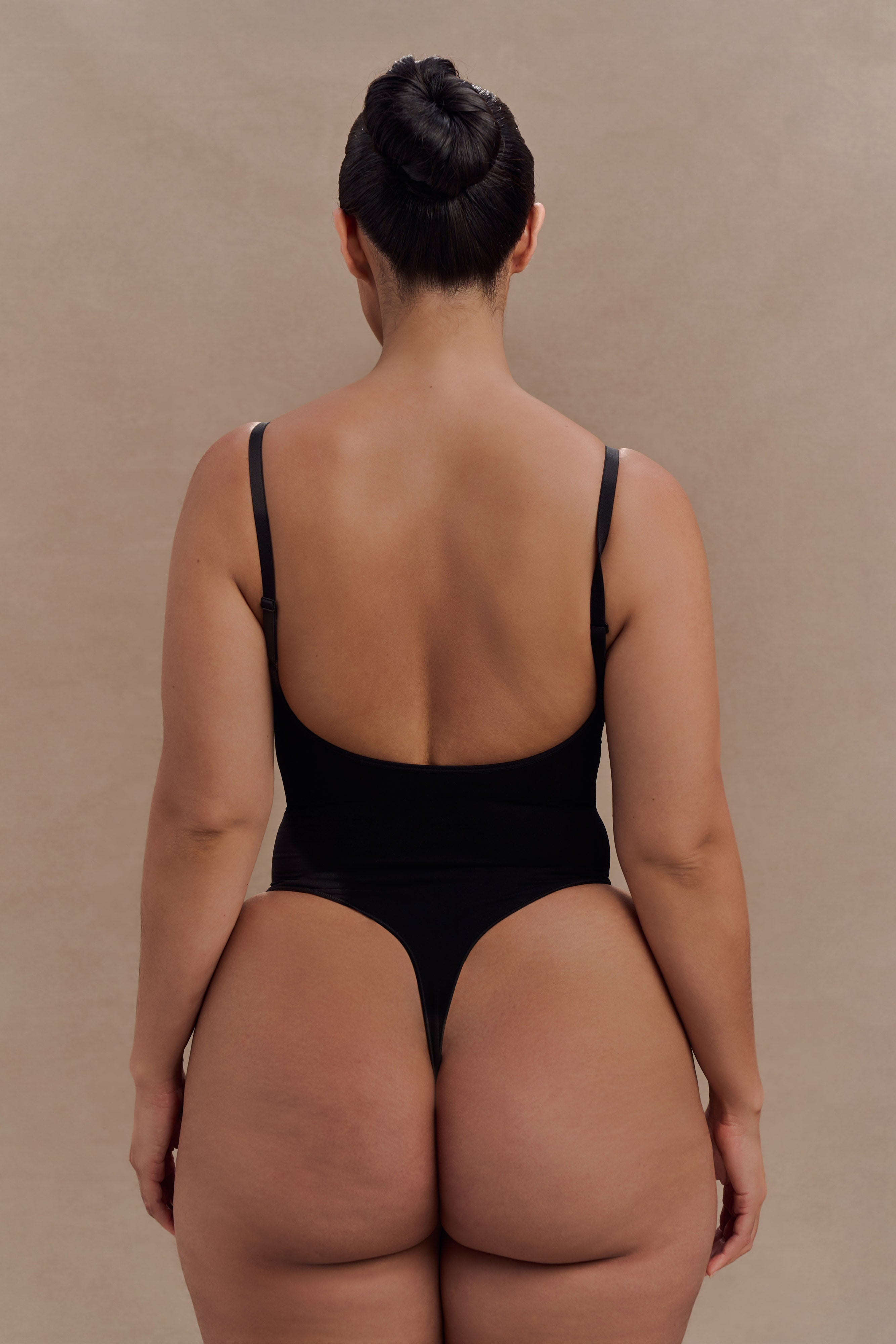 Alyssa Backless Shapewear Bodysuit - Black、mySite、solidvoid