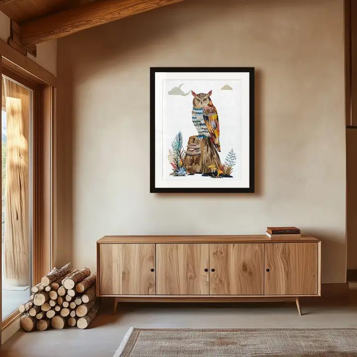 Art Print | Owl Wall Art | the Visionary Owl、mySite、g9winljtr