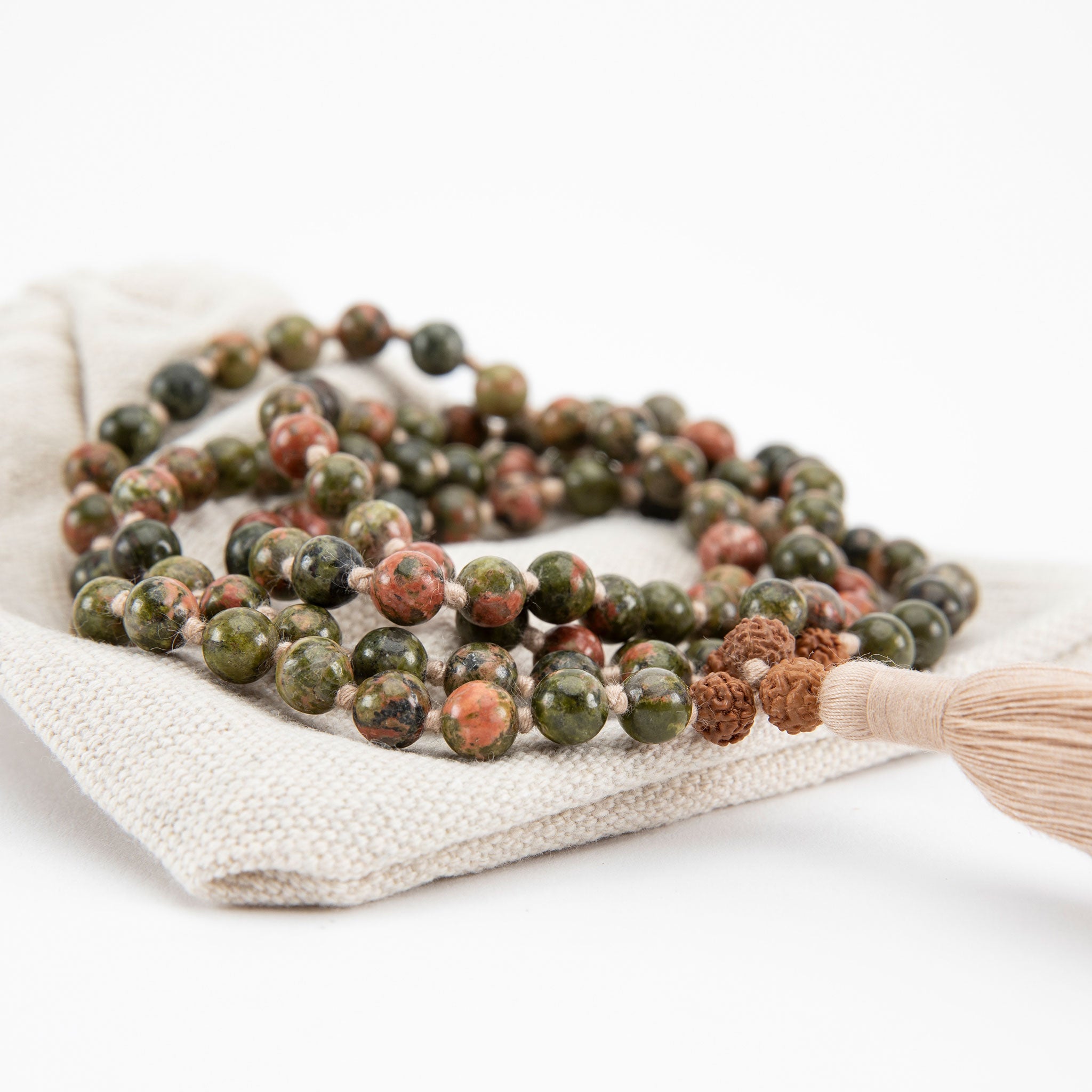 Handmade Prayer Beads: Unakite Mala、mySite、topwebapps