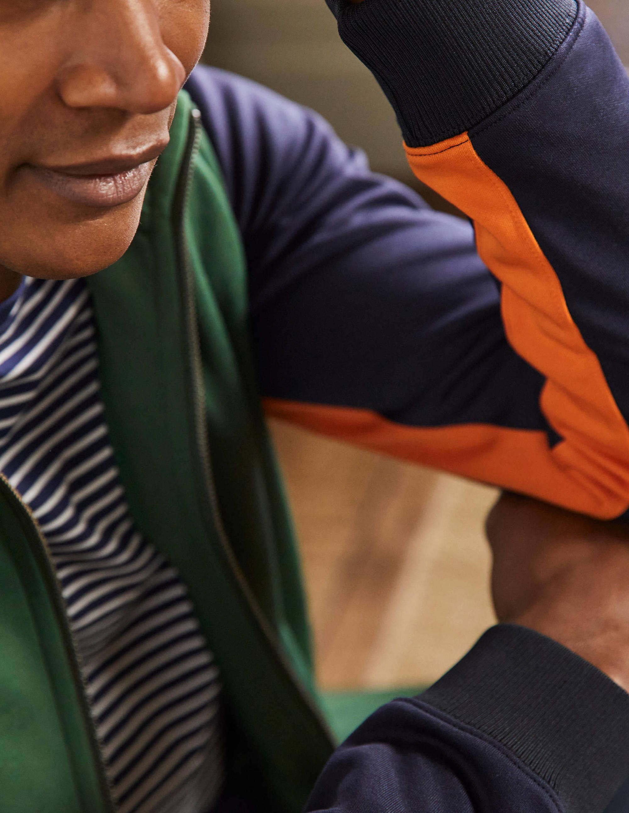  Track Jacket-Navy/ Dark Green Colour block、mySite、ashleygrahame