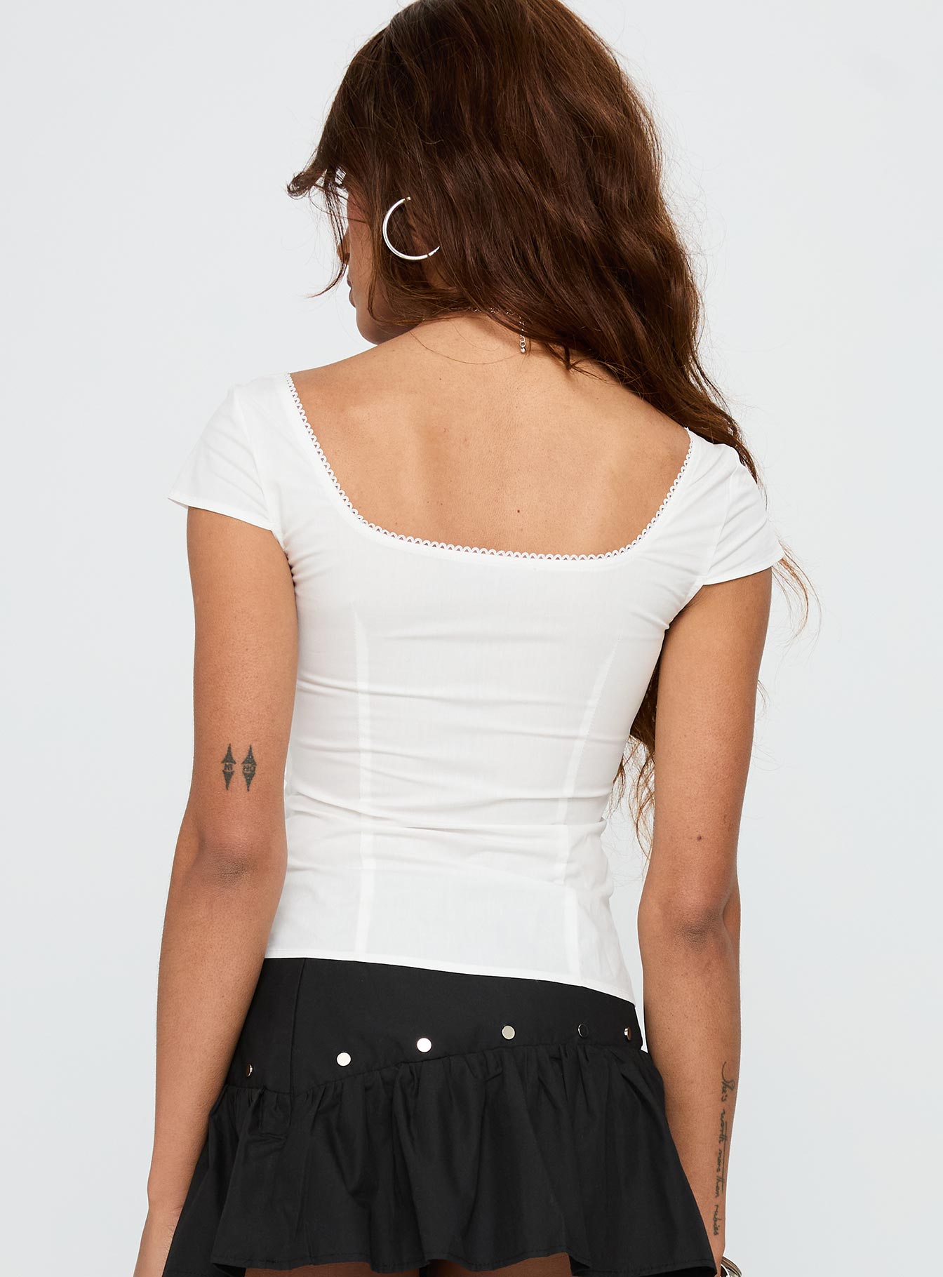 Transcendence Button Up Top White、mySite、solidvoid