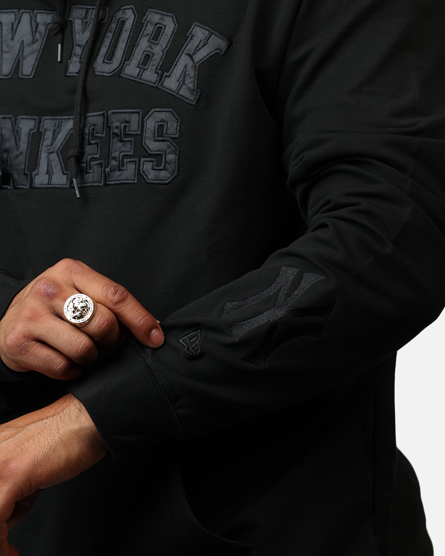 New Era New York Yankees Logo Select Hoodie Black/Black、mySite、zt4zffjzw