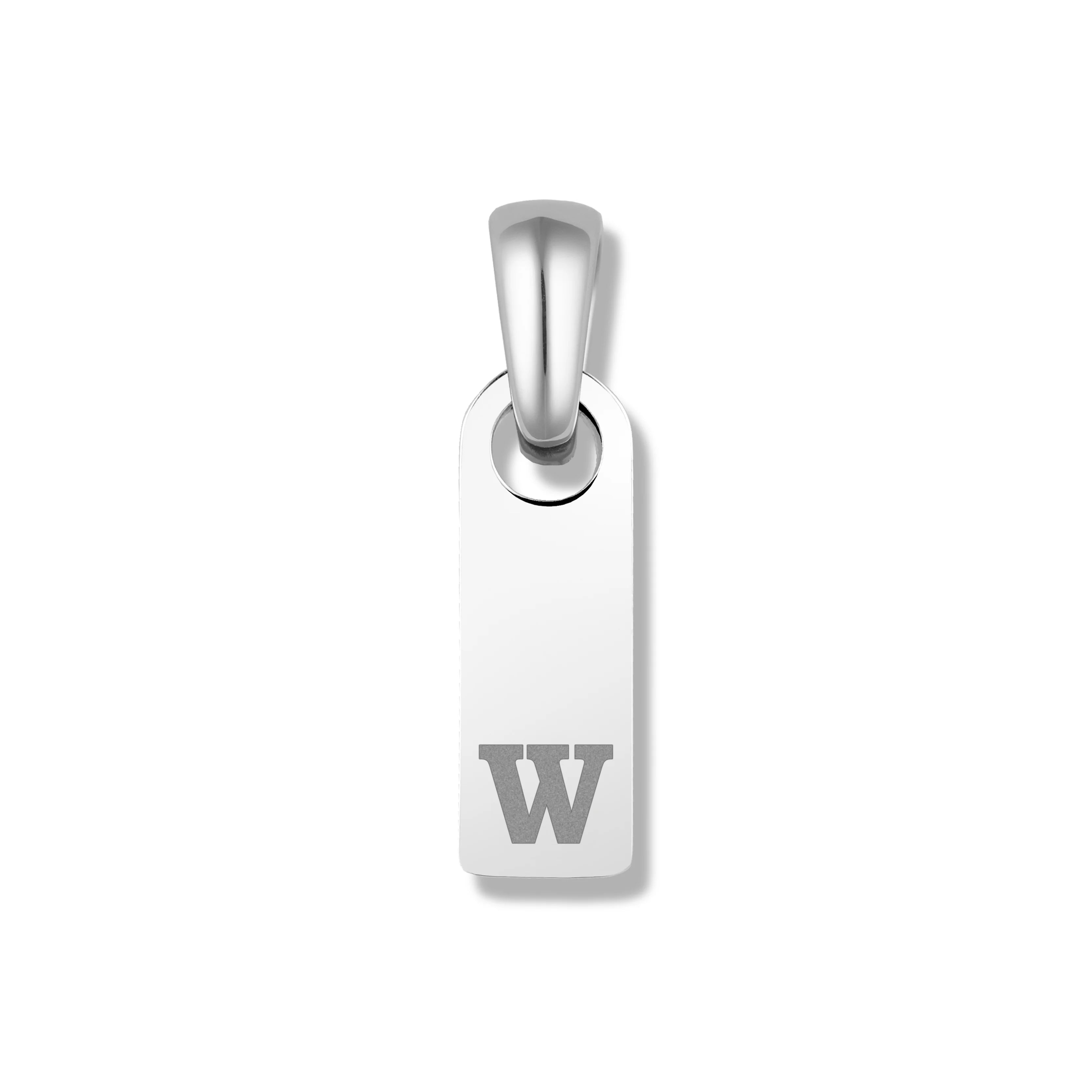  Initial Tag Pendant - Silver