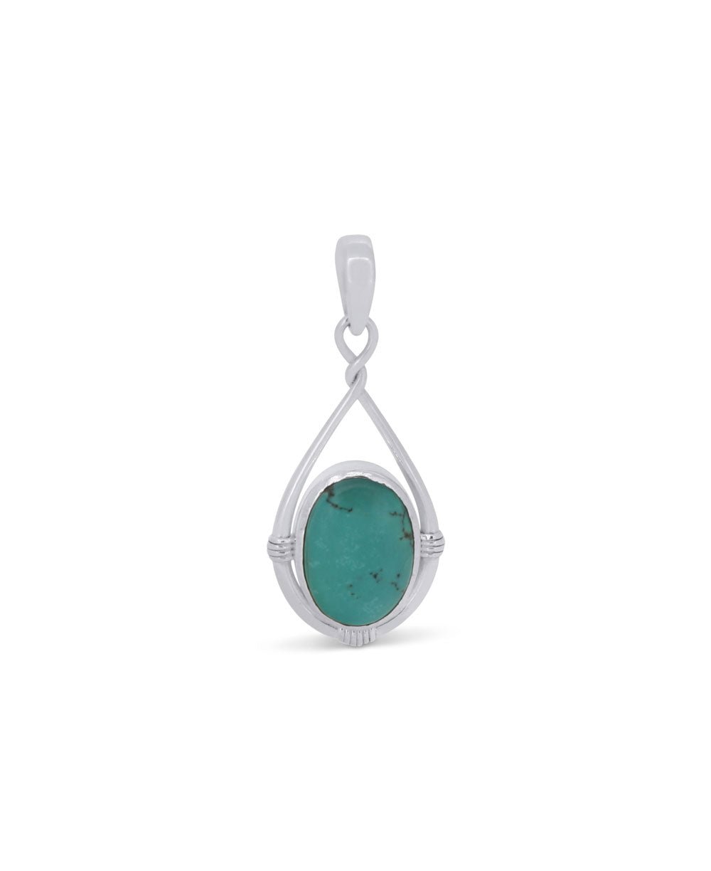 Sterling Silver Pendant with Tibetan Turquoise、mySite、topwebapps