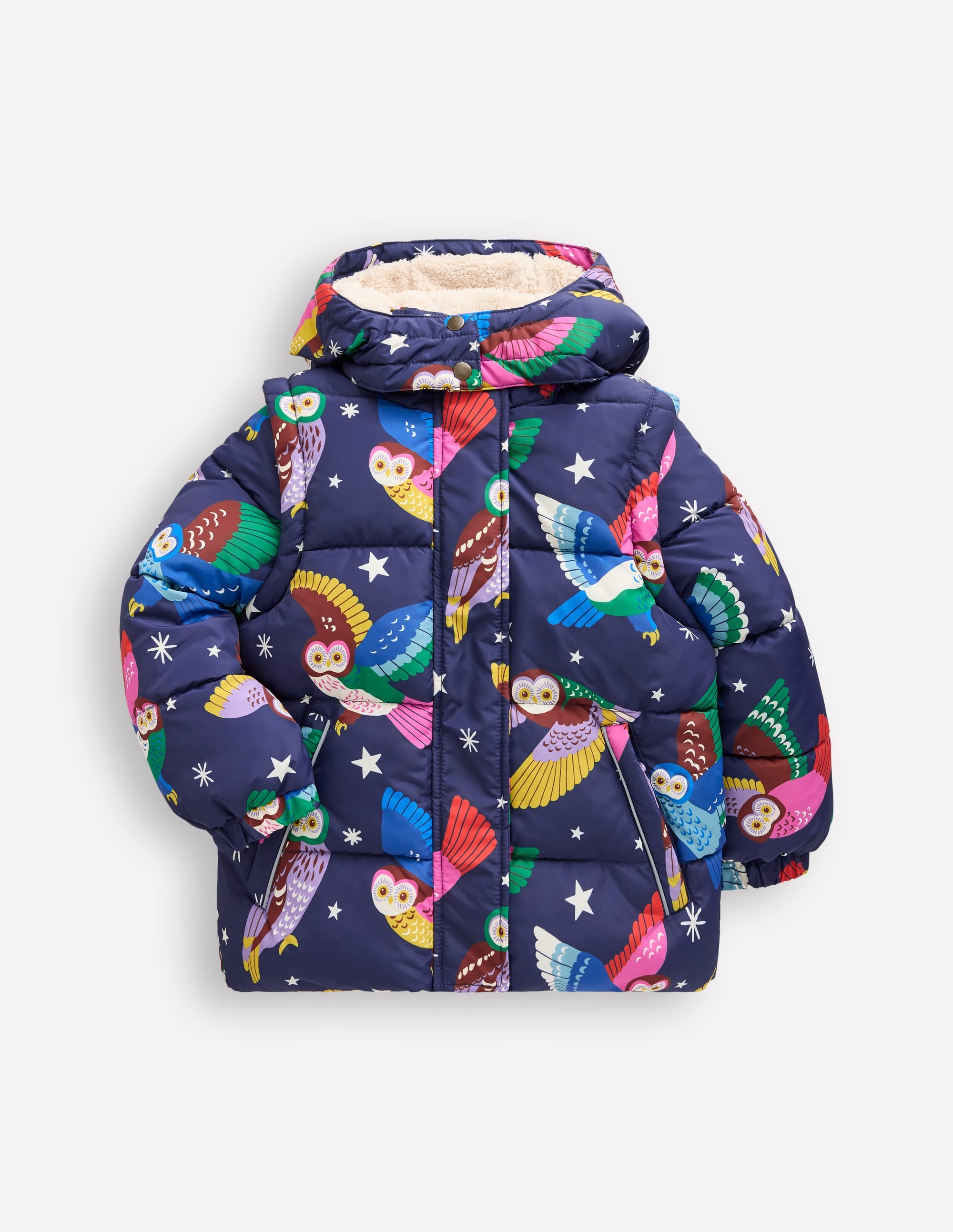  2-in-1 Padded Coat-College Navy Owls、mySite、ashleygrahame