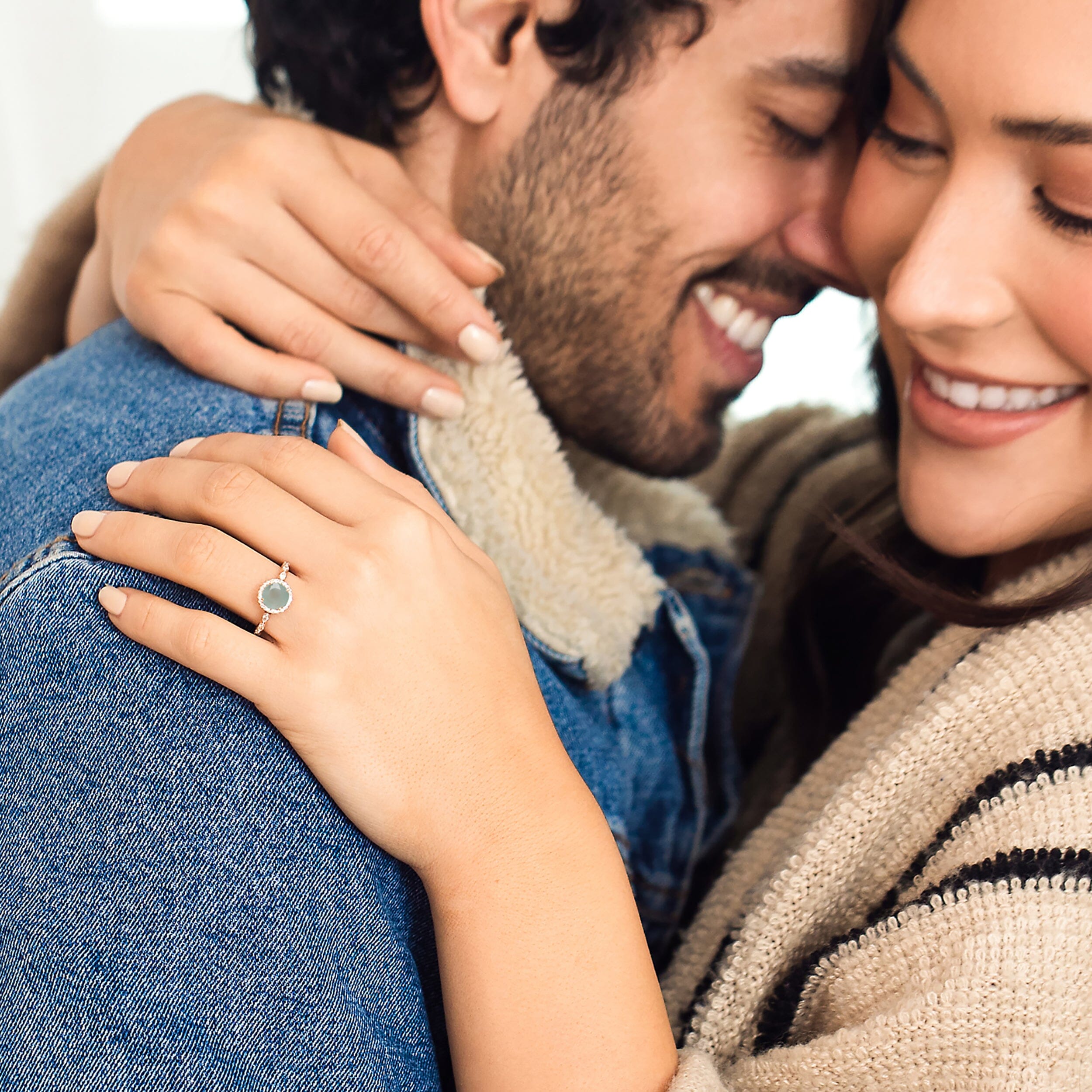 Aquamarine Lab Diamond Ring - Soulmate、mySite、hinf8tx79