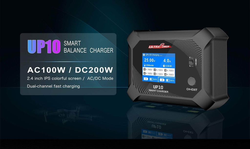 UltraPower UP10 200W 10A 1-6S Dual Channel AC/DC Smart Charger
